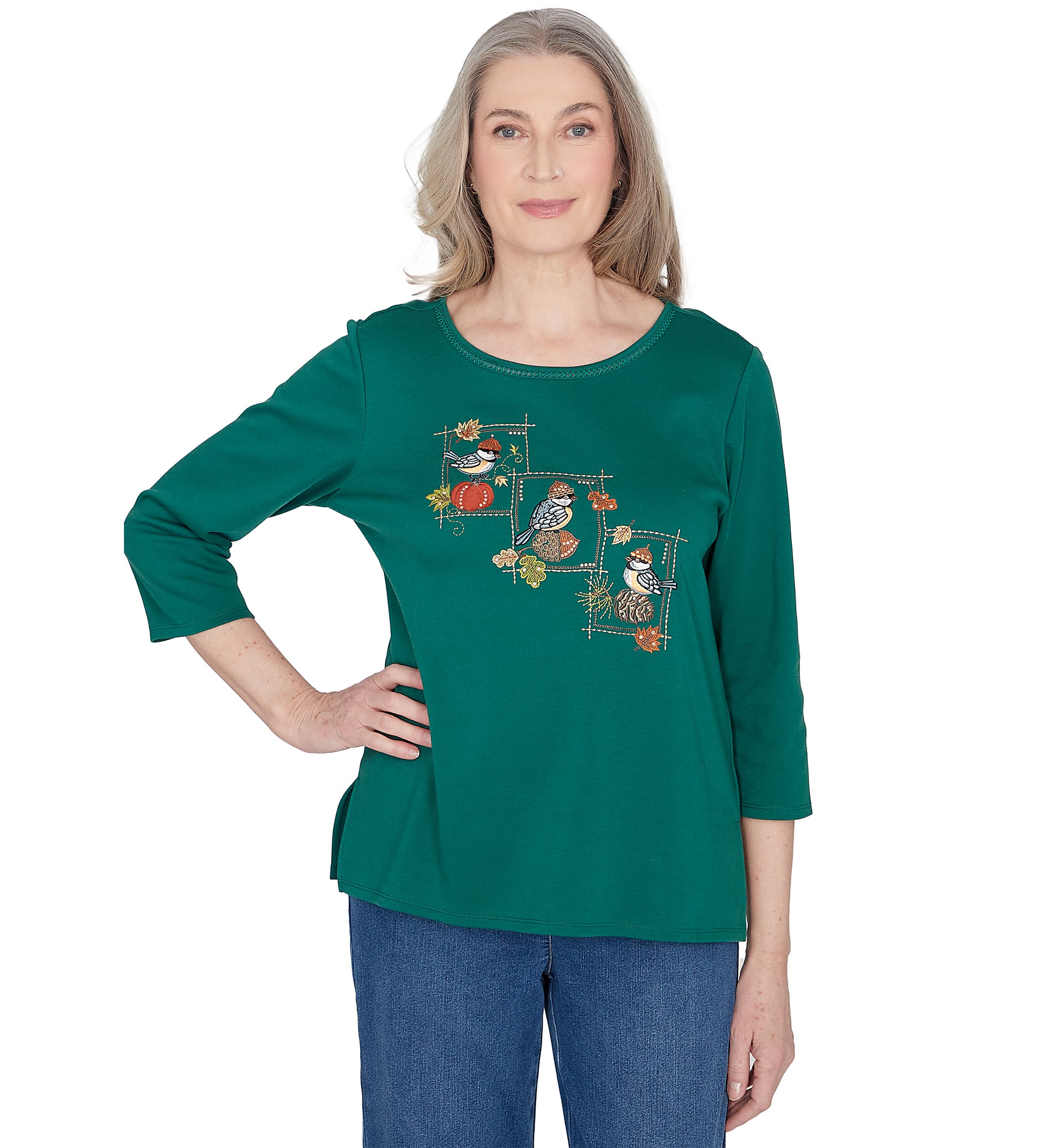 Petite Classics Birds with Hats Top