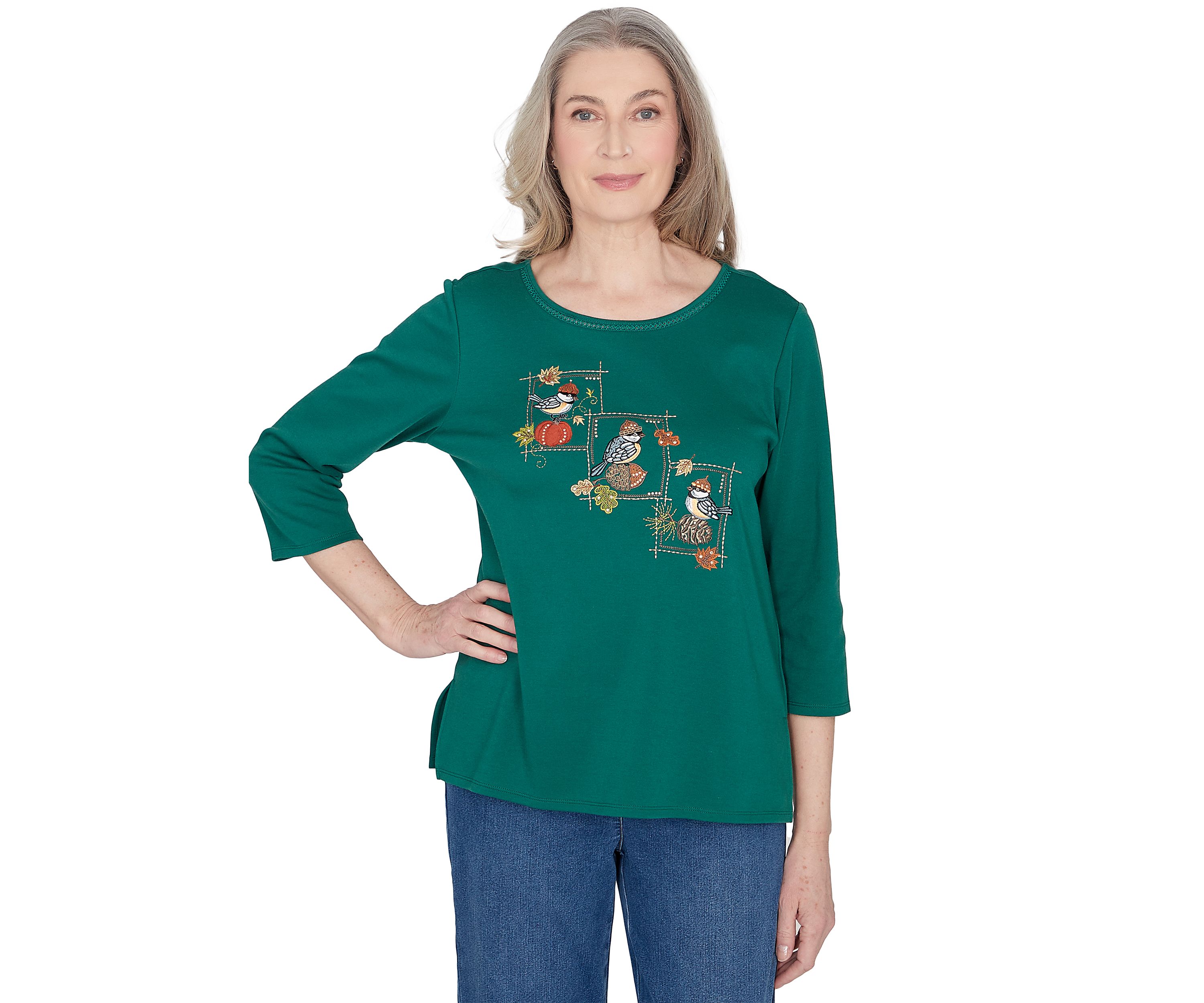 Petite Classics Birds with Hats Top