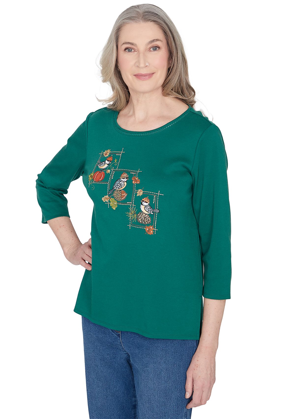 Petite Classics Birds with Hats Top