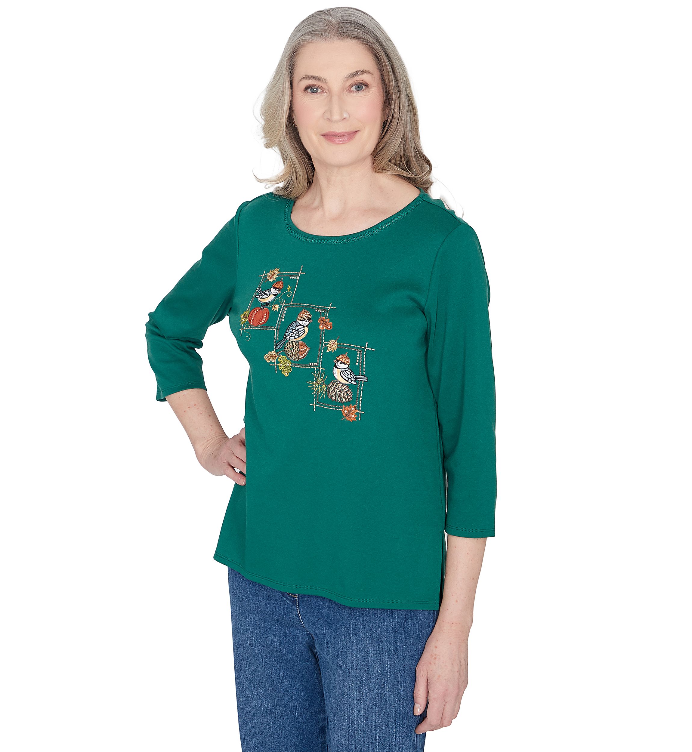 Petite Classics Birds with Hats Top