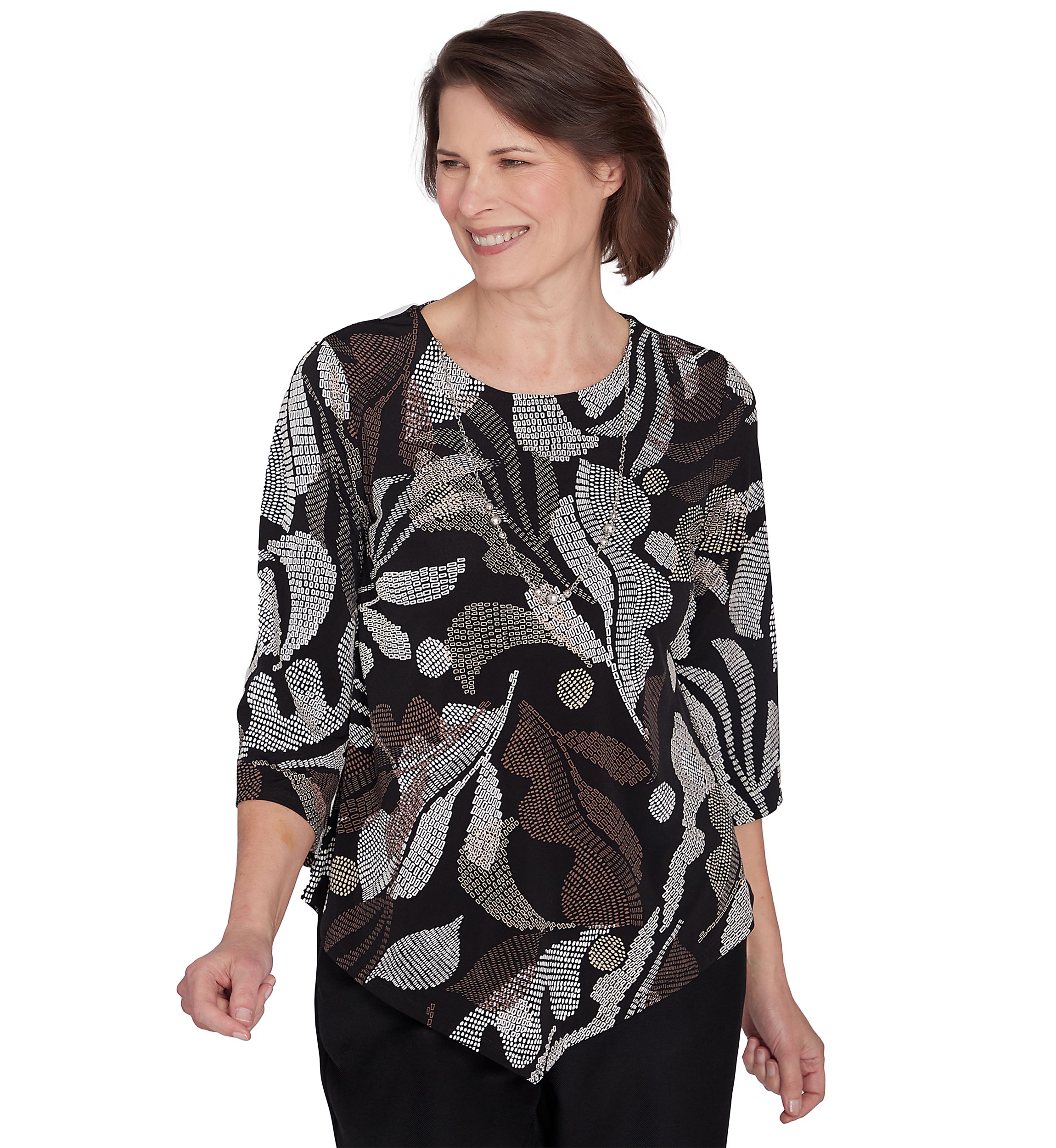 Petite Classics Texture Leaves Top