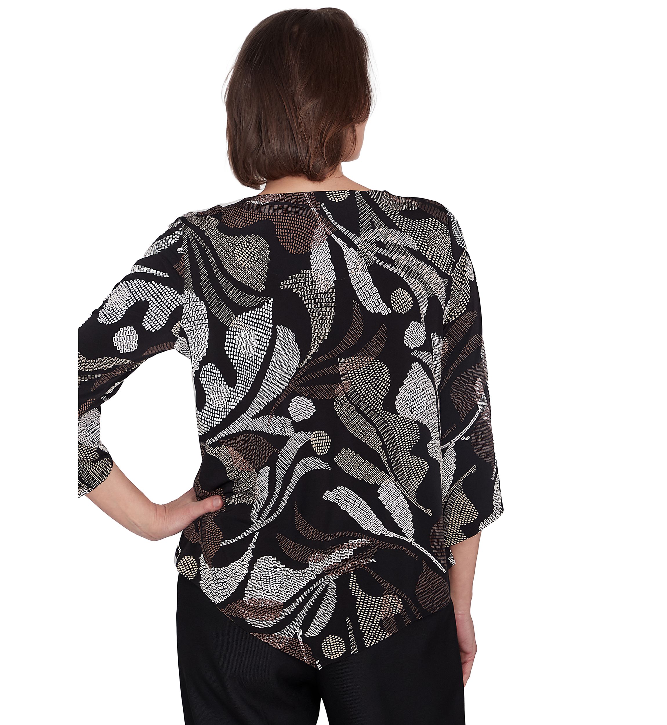 Petite Classics Texture Leaves Top