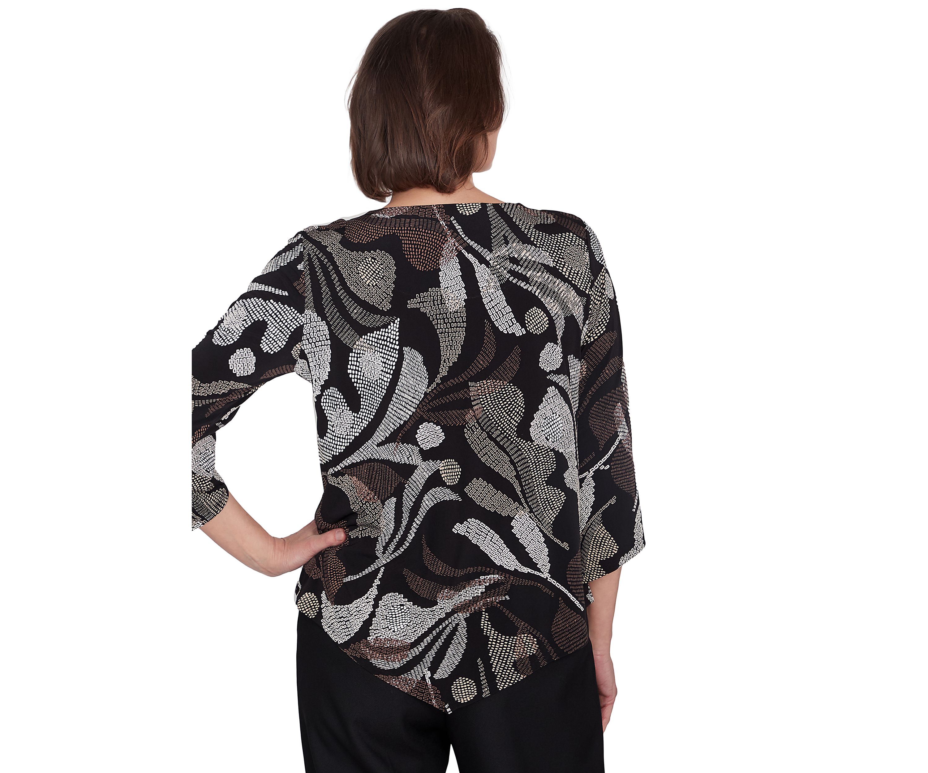 Petite Classics Texture Leaves Top