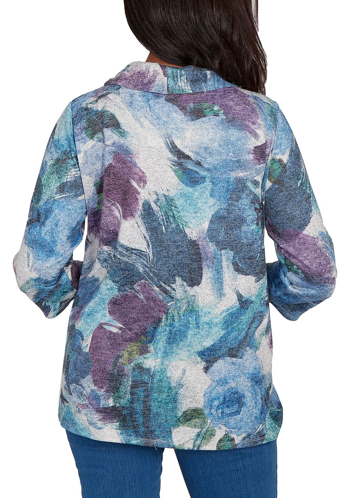 Womens Classics Brushstroke Floral Top
