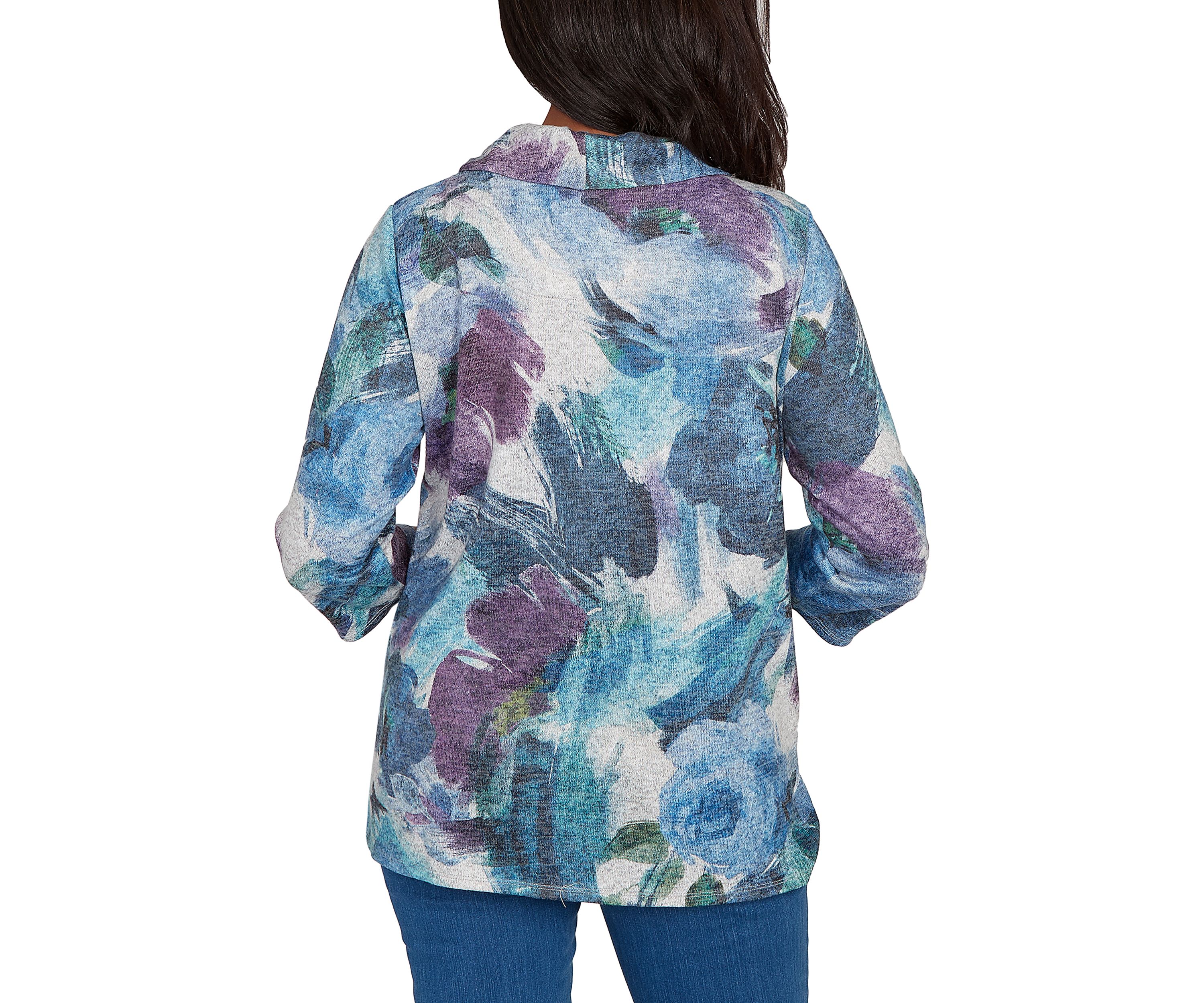 Womens Classics Brushstroke Floral Top