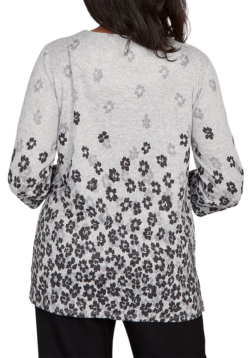 Womens Classics Floral Border Top
