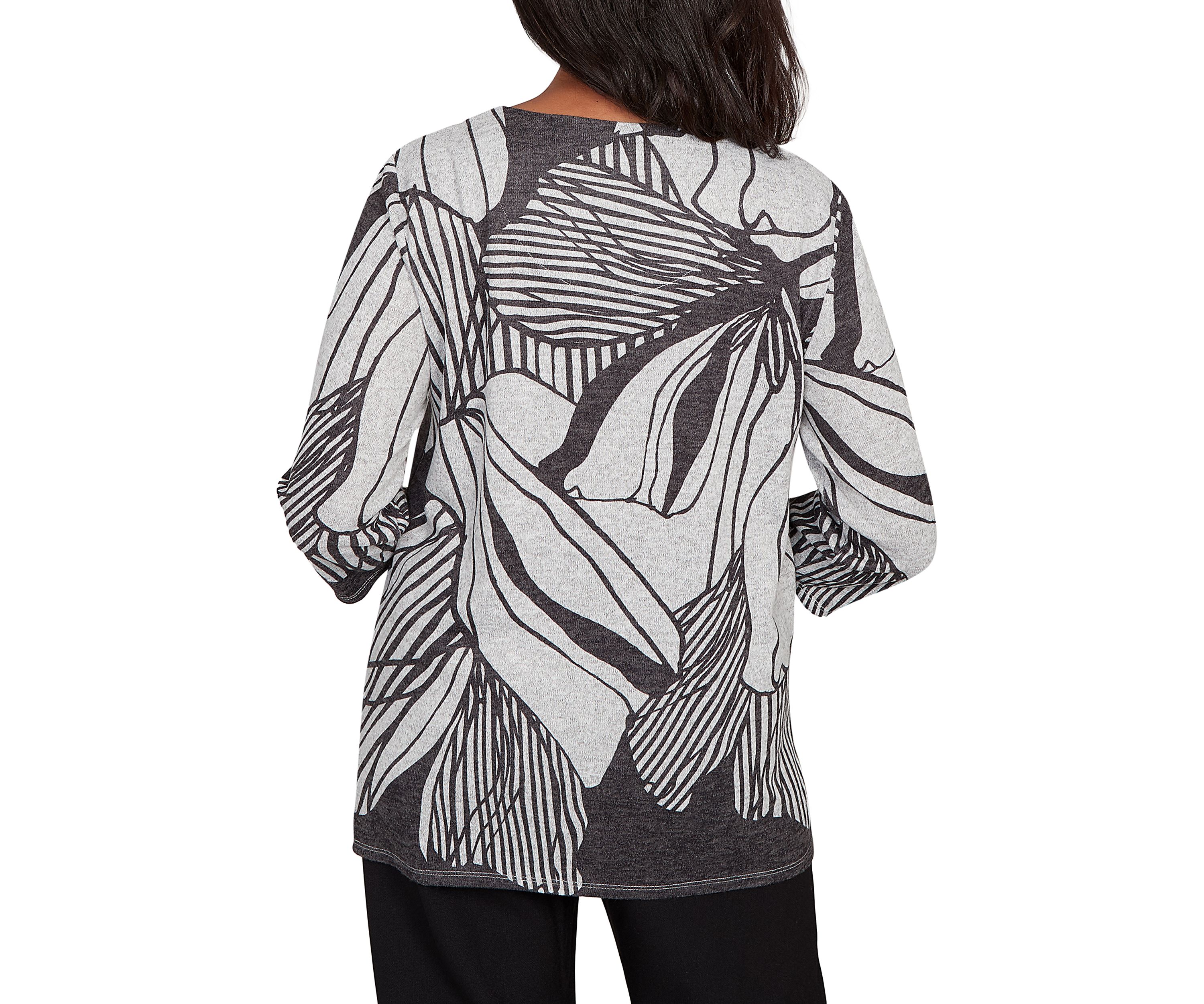 Womens Classics Stripe Floral Top 