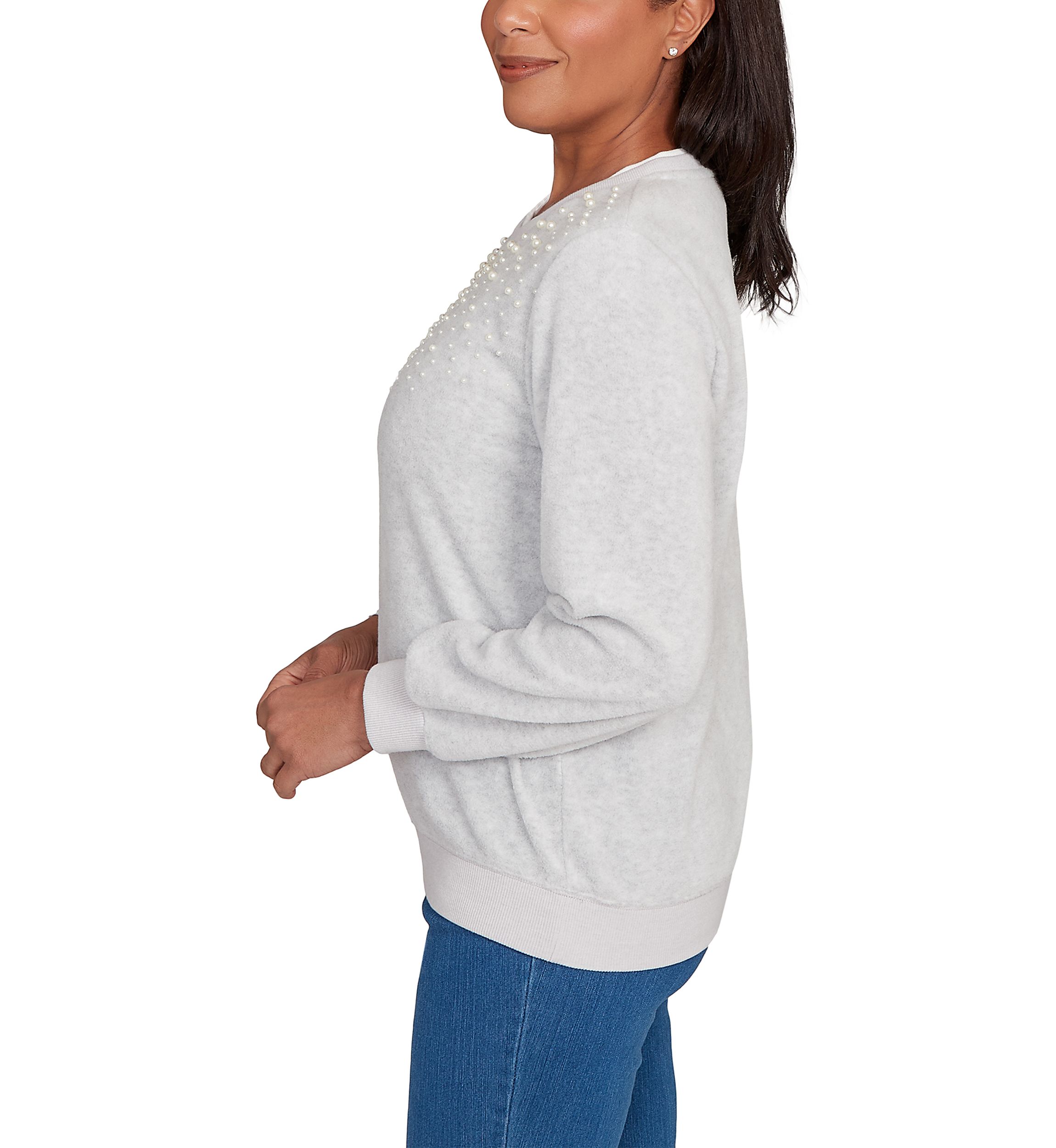Womens Classics Embellished Yoke Top 