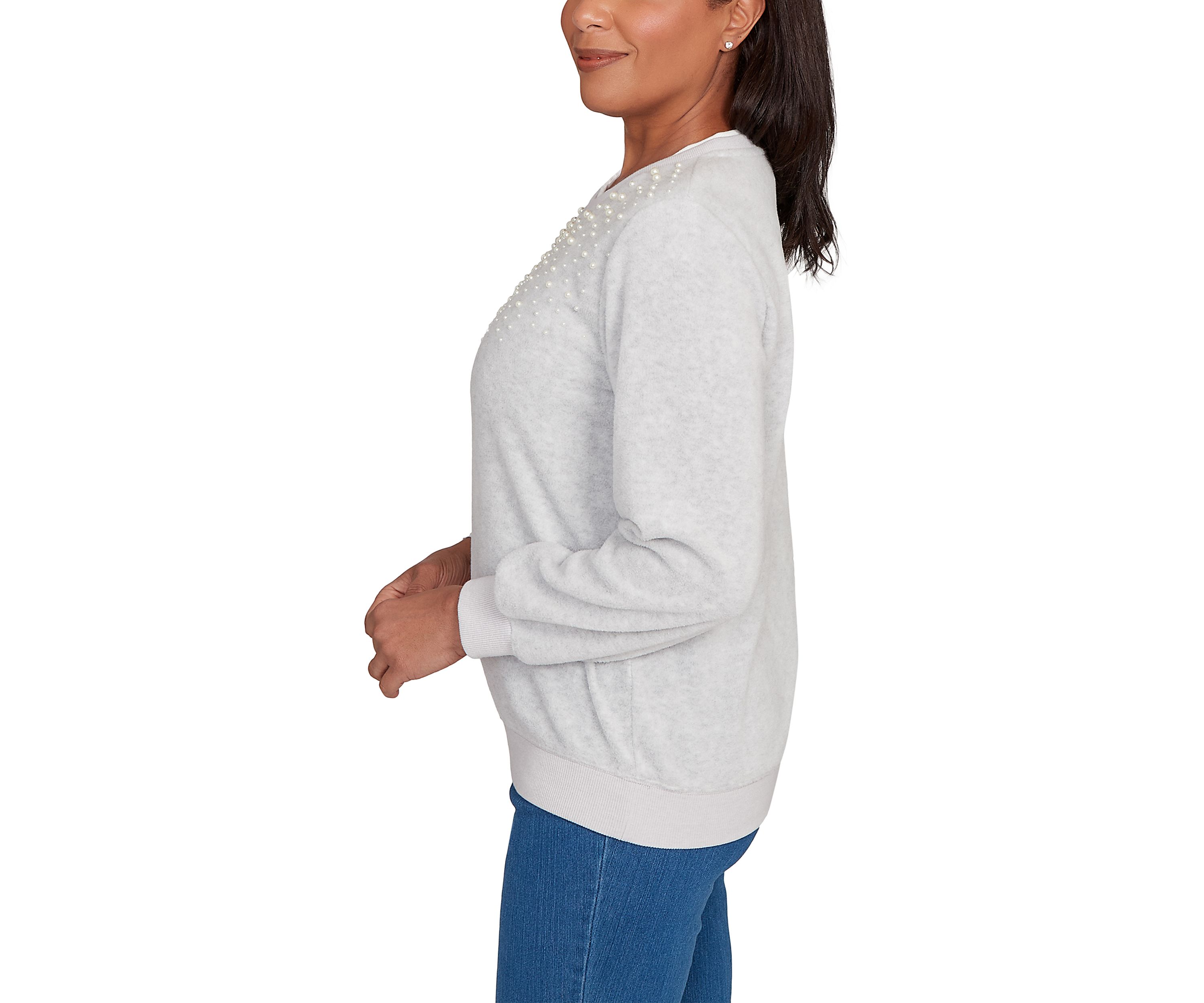 Womens Classics Embellished Yoke Top 