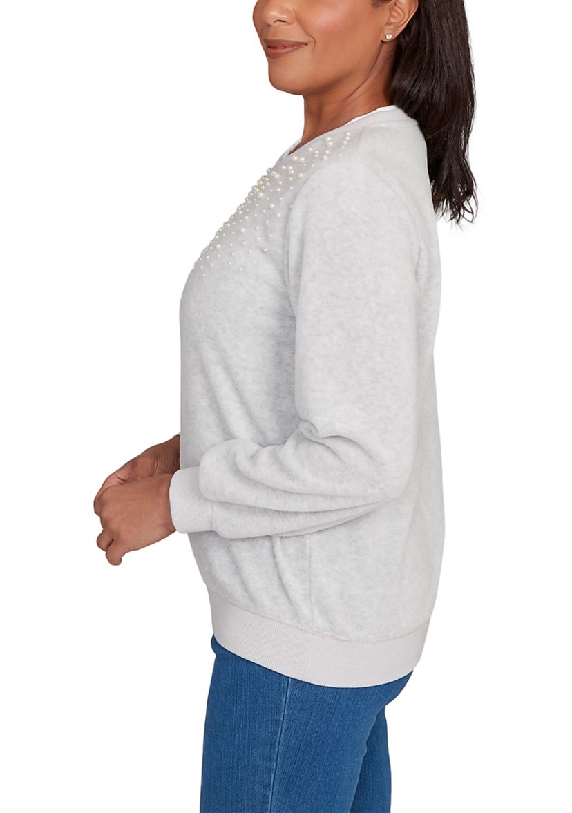 Womens Classics Embellished Yoke Top 
