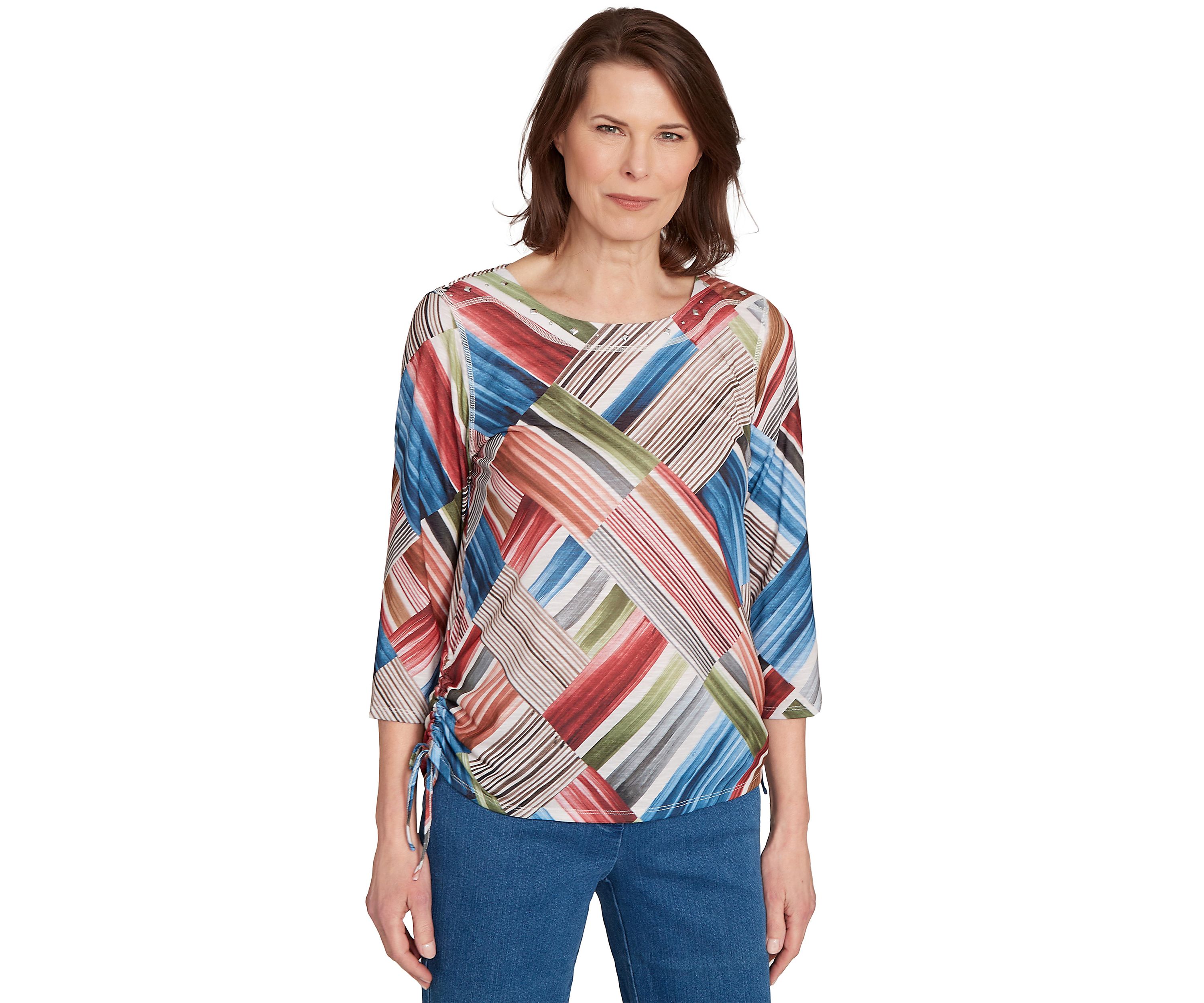 Womens Classics F5 Stripe PatchworkTop 