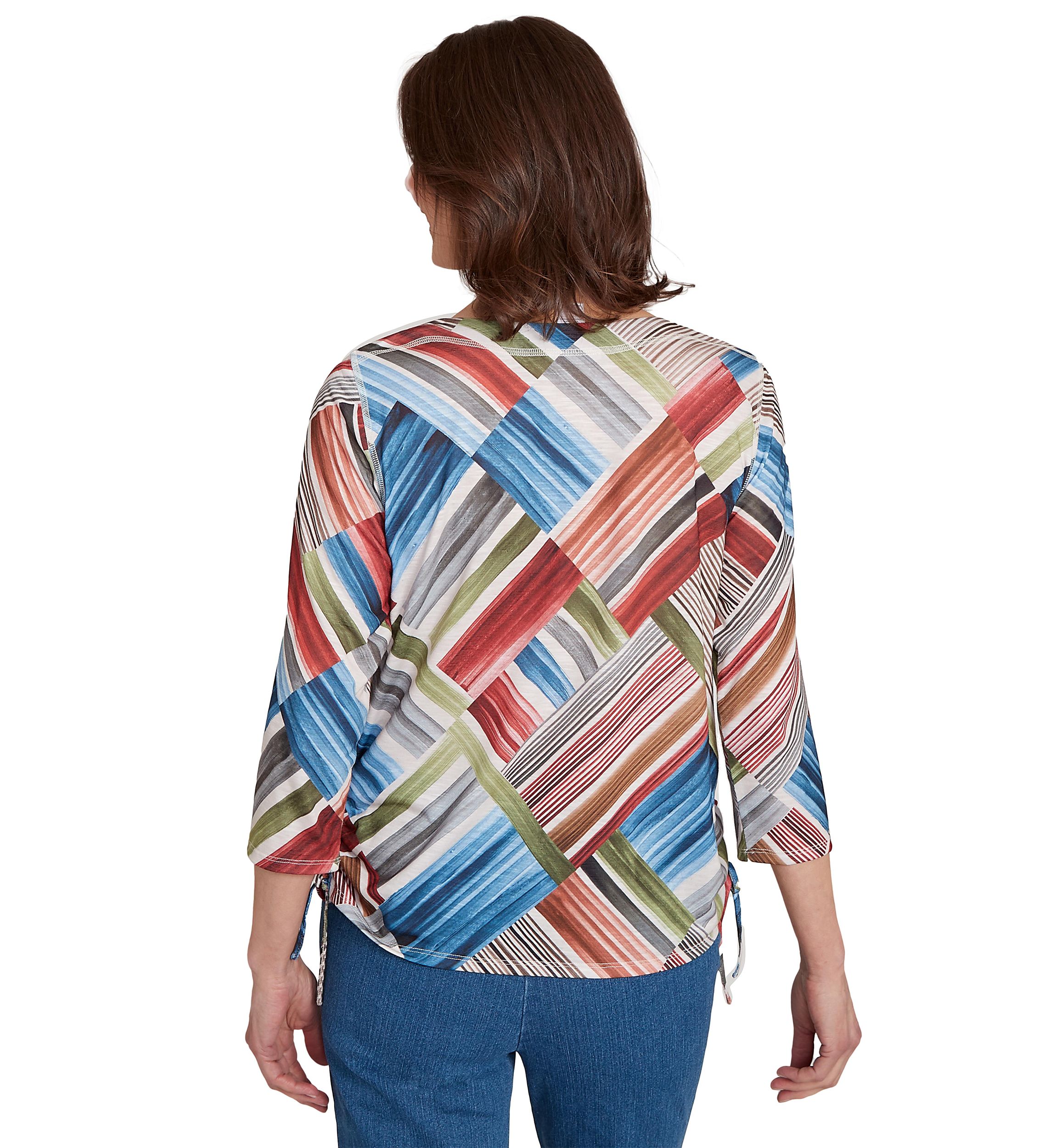 Womens Classics F5 Stripe PatchworkTop 