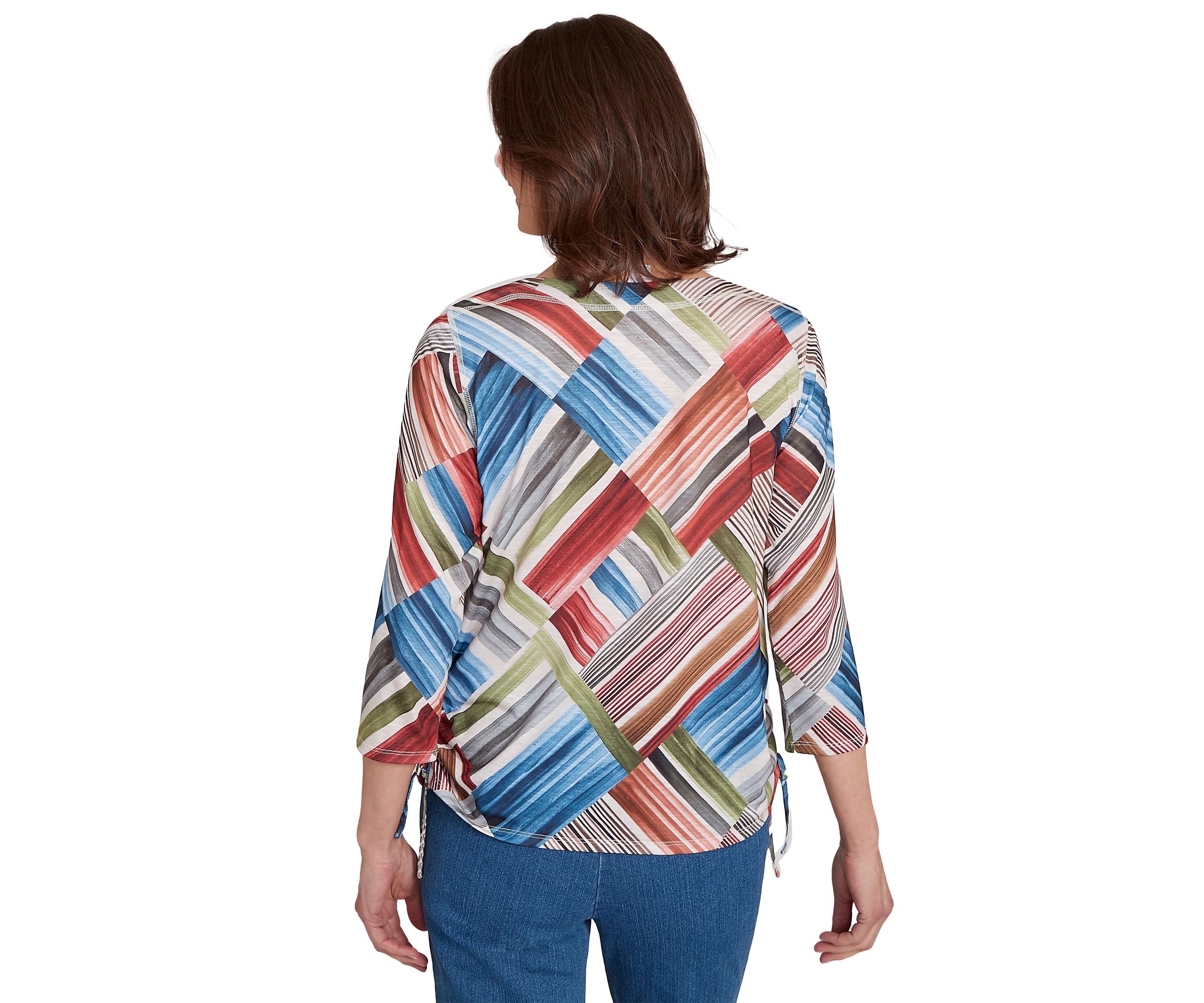 Womens Classics F5 Stripe PatchworkTop 
