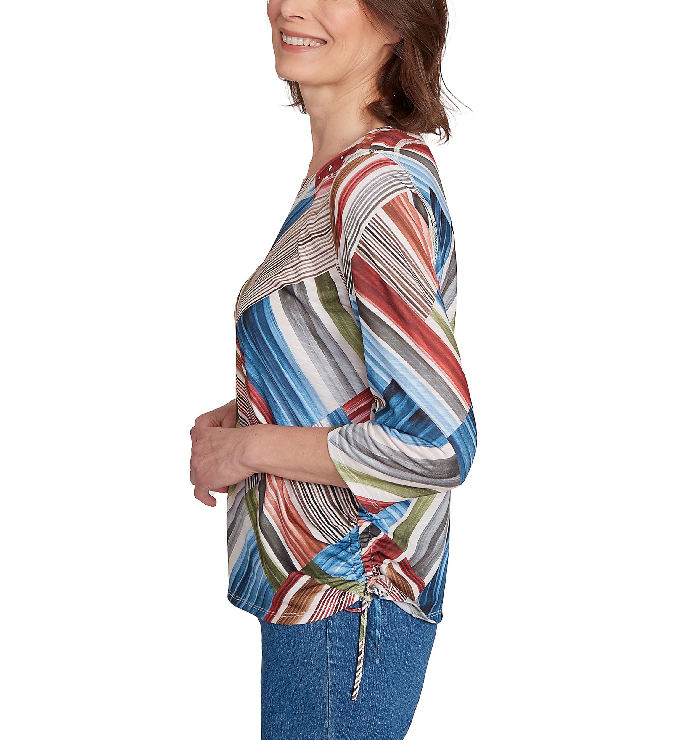 Womens Classics F5 Stripe PatchworkTop 