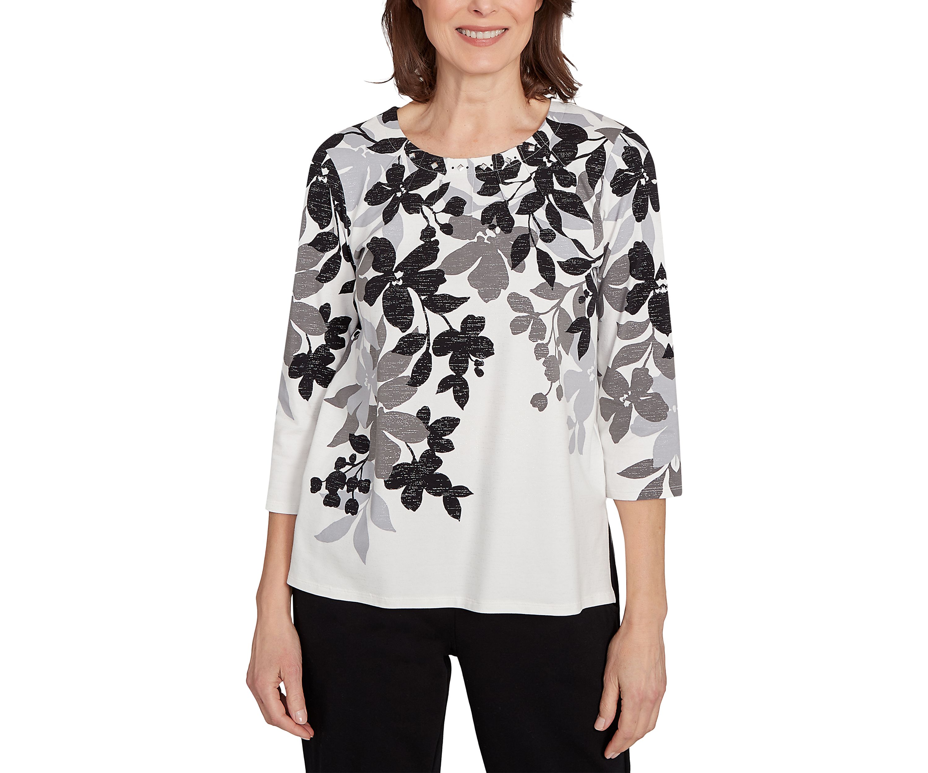 Missy Classics Shadow Leaf Top 