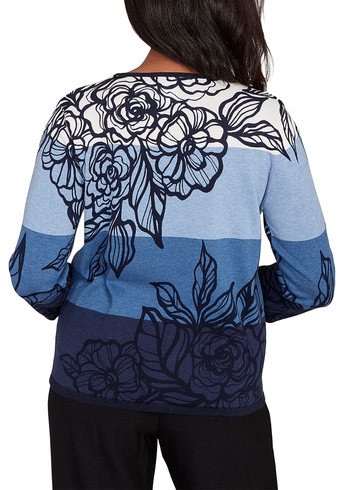 Womens Classics Ombre Floral Top