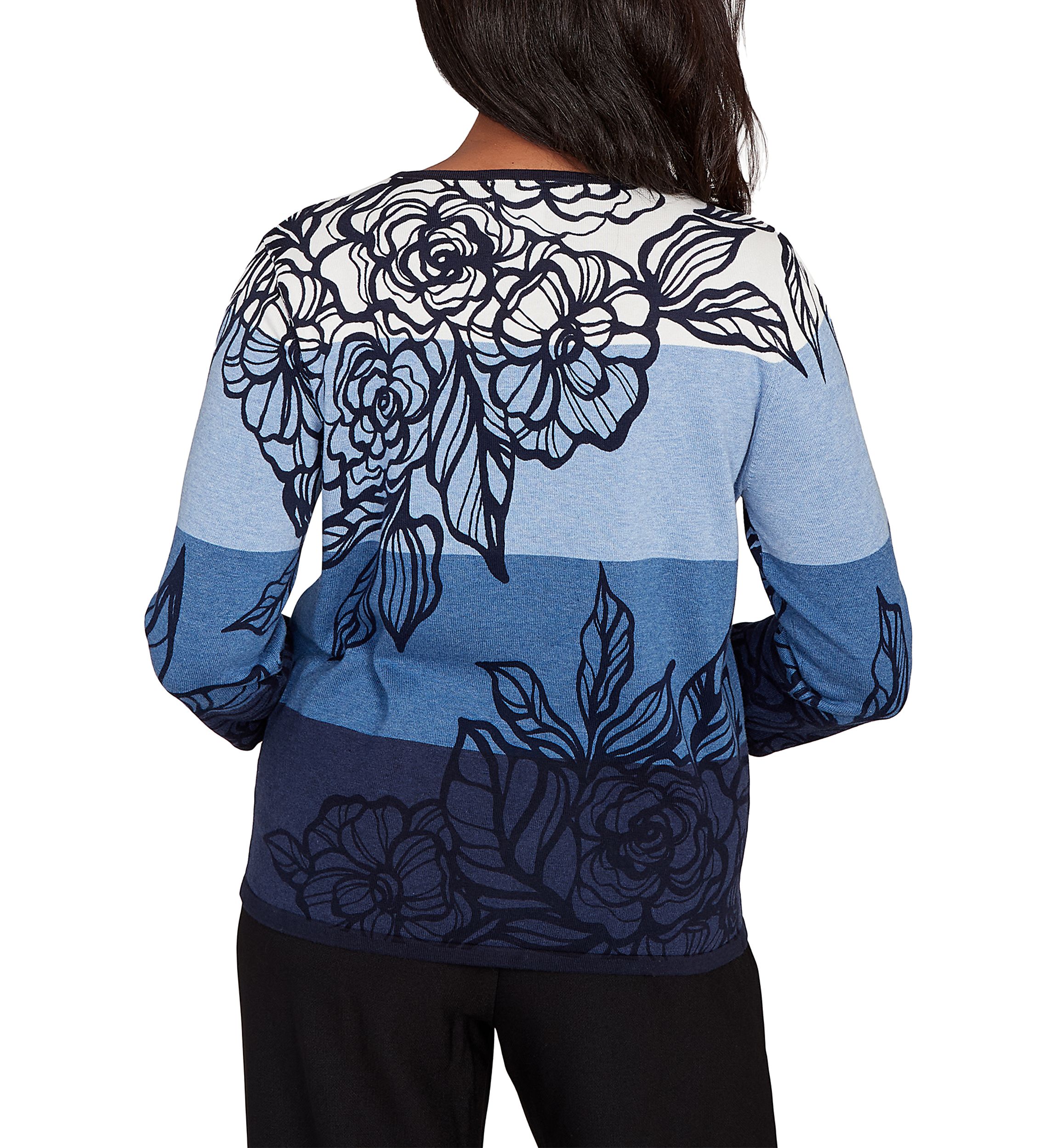 Womens Classics Ombre Floral Top