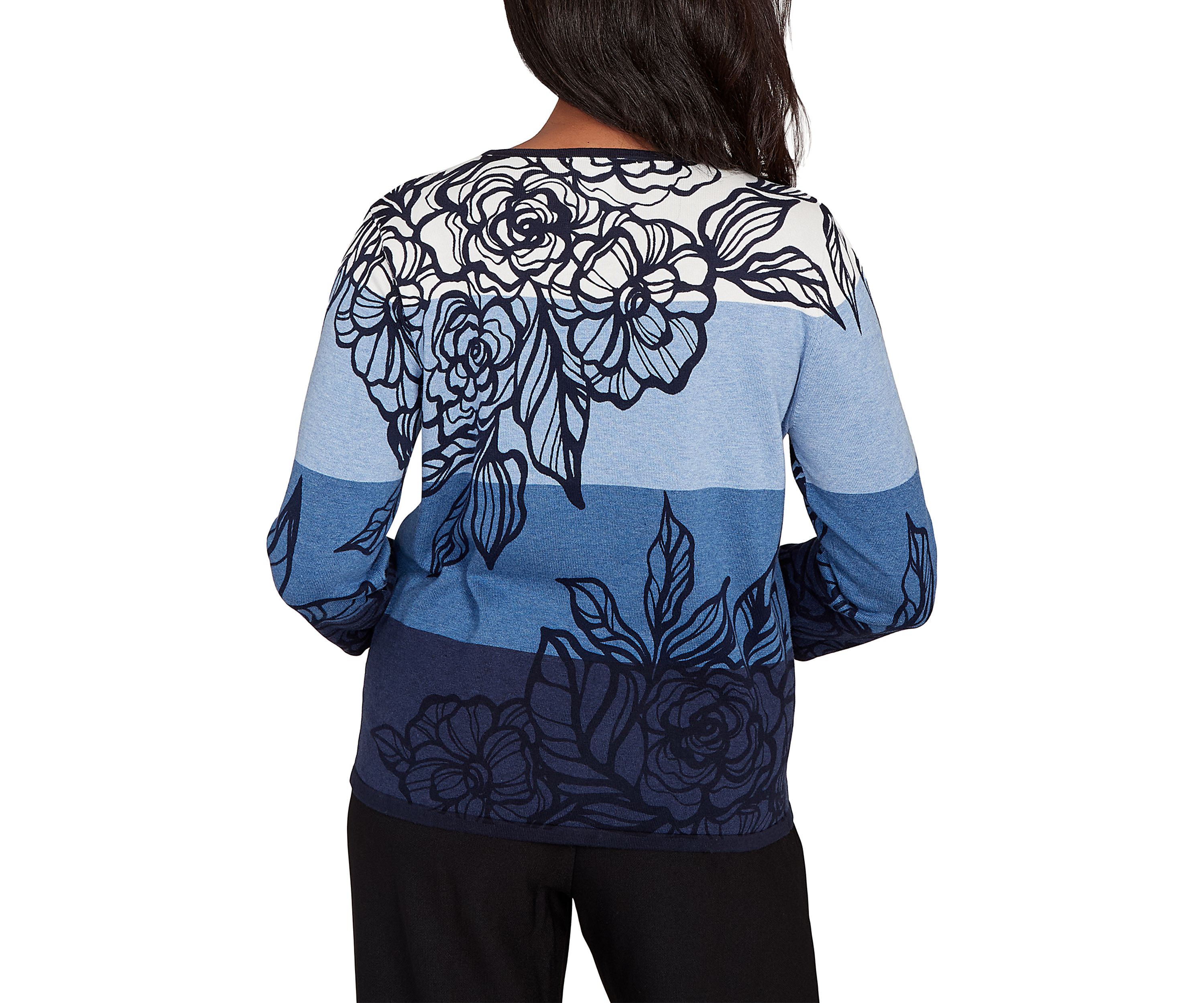 Womens Classics Ombre Floral Top