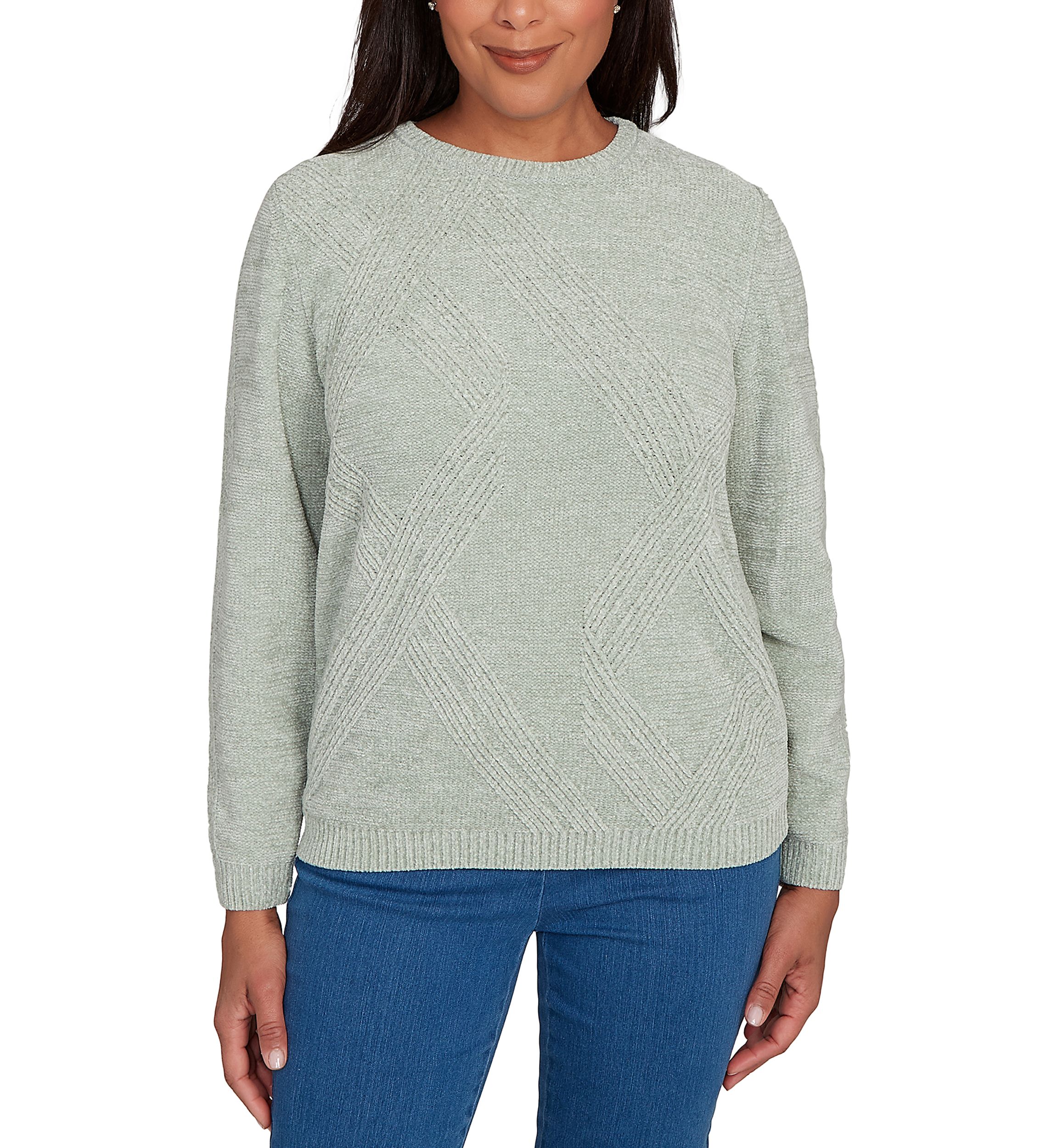 Womens Classics Cable Chenille Pullover