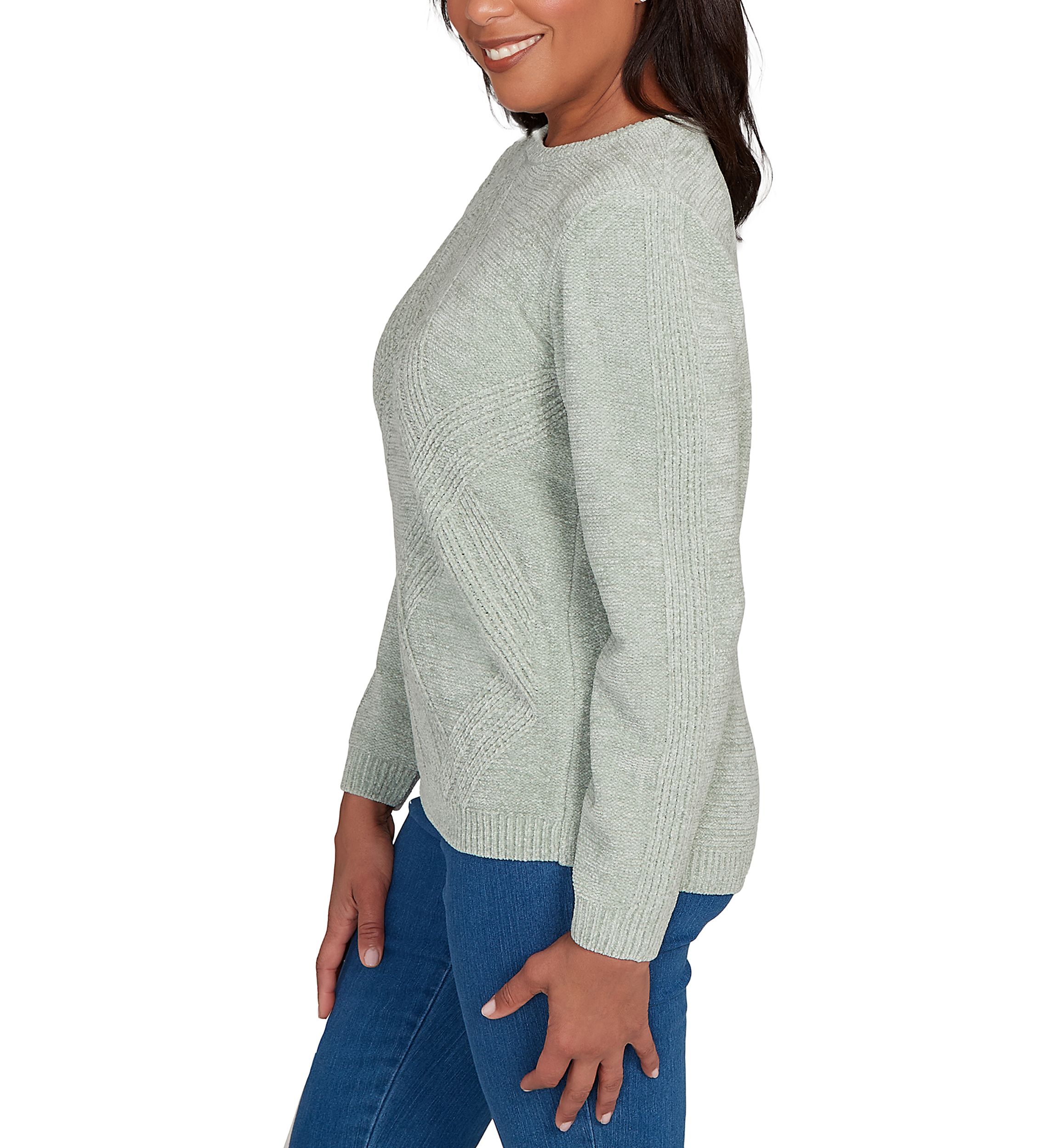 Womens Classics Cable Chenille Pullover