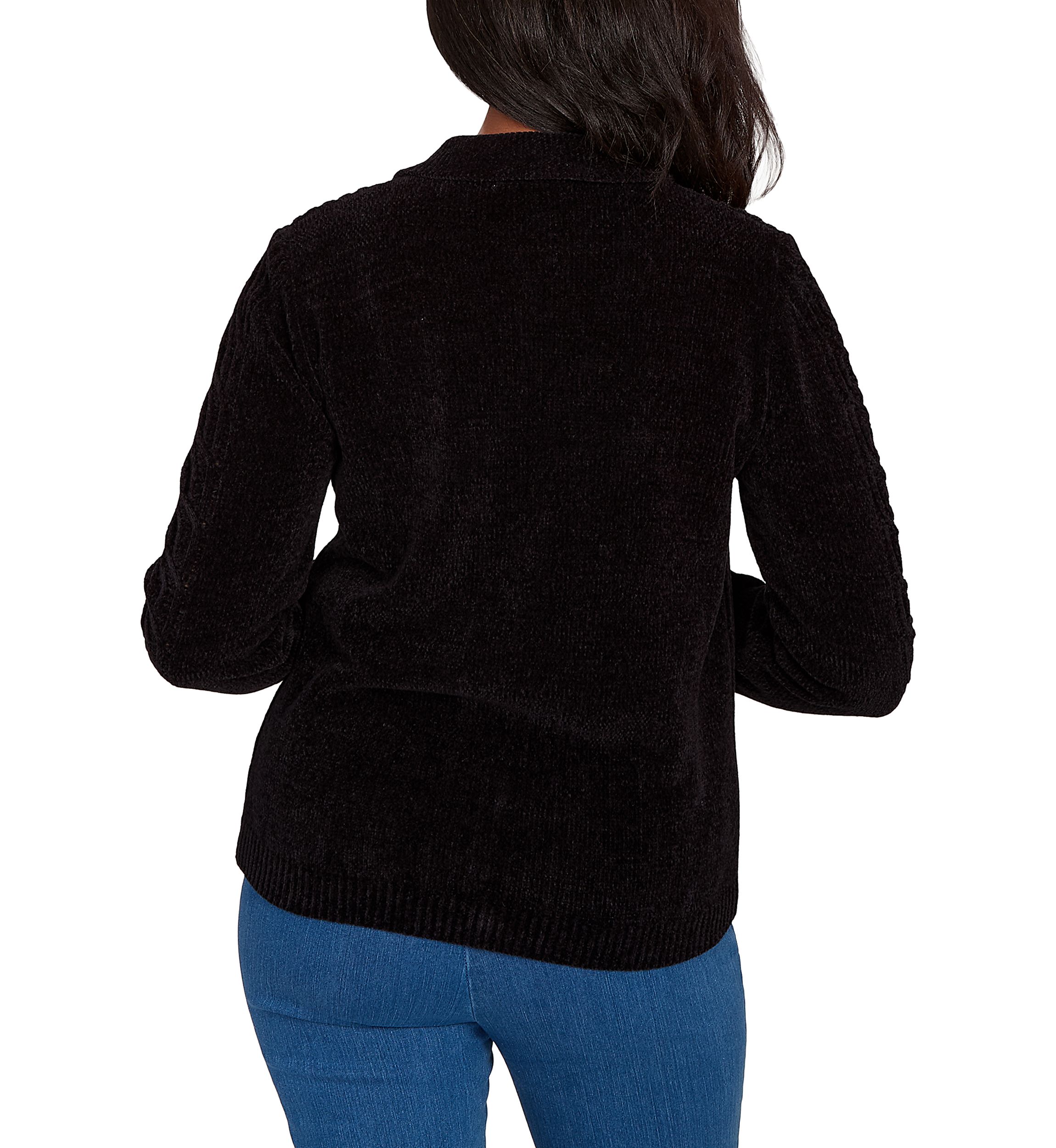 Womens Classics Zip Front Cardigan