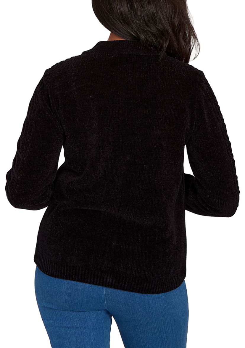 Womens Classics Zip Front Cardigan