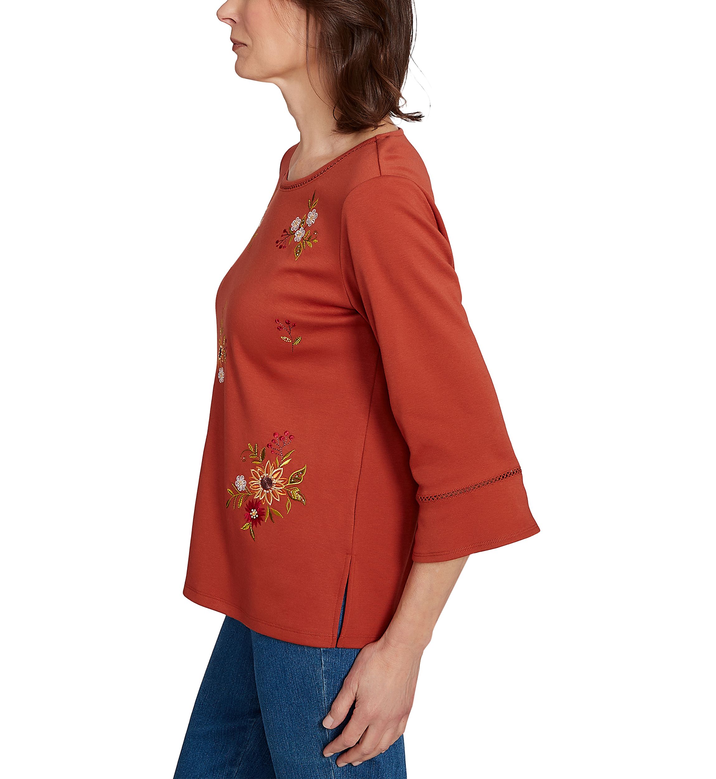 Womens  Classics Tossed Flowers Top