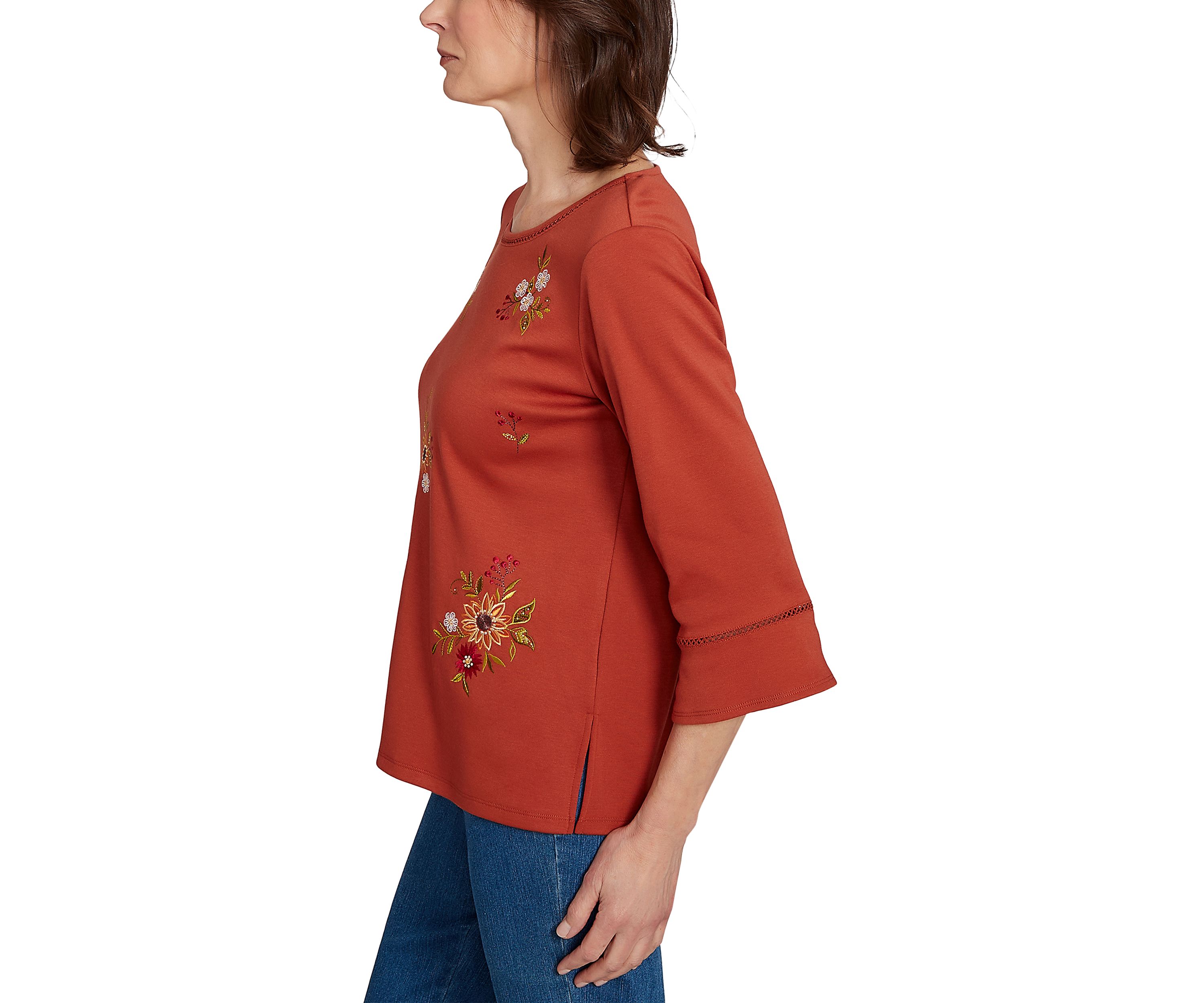 Womens  Classics Tossed Flowers Top