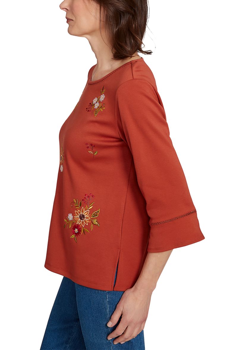 Womens  Classics Tossed Flowers Top