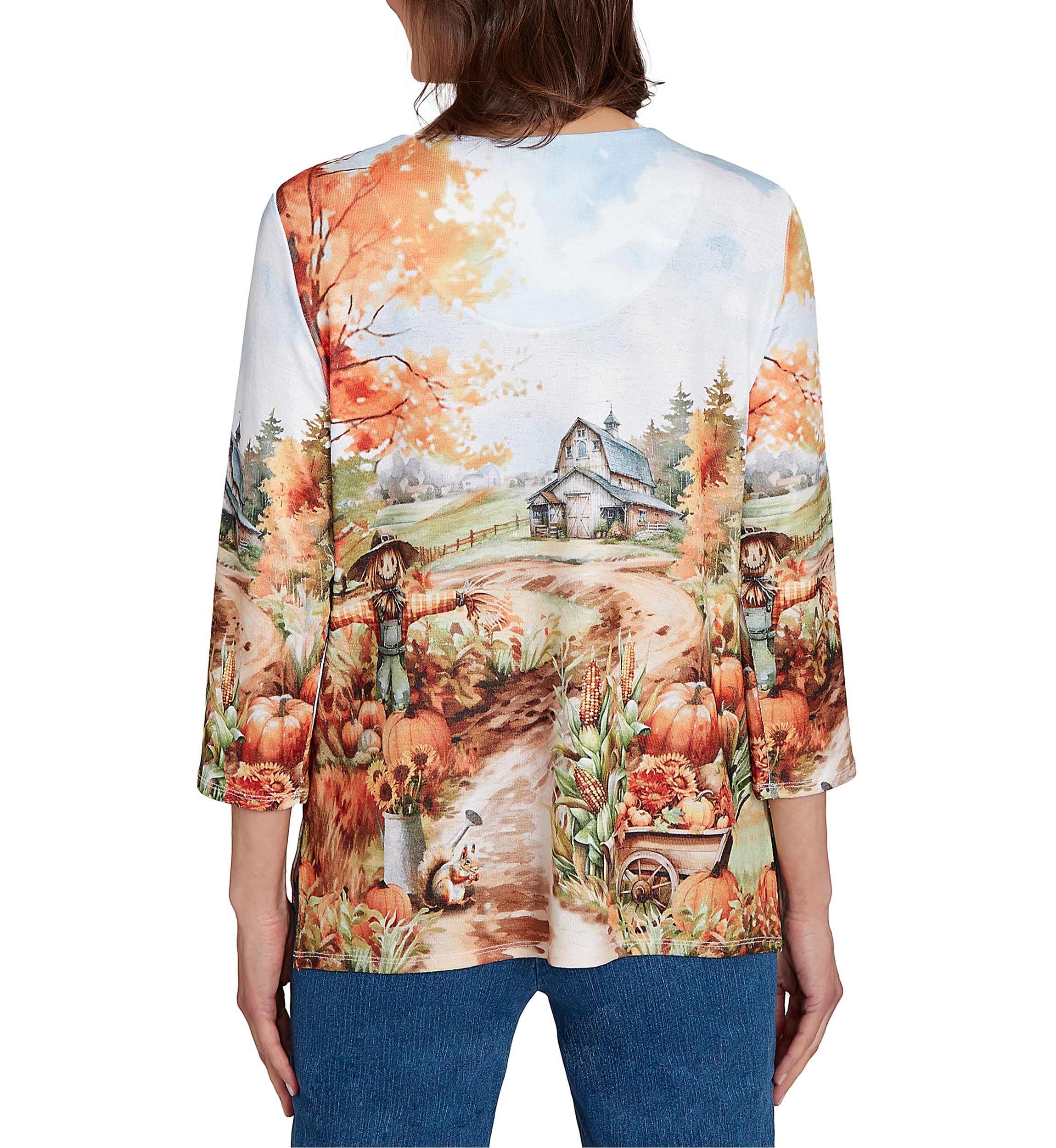 Womens Classics Farm Landscape Top