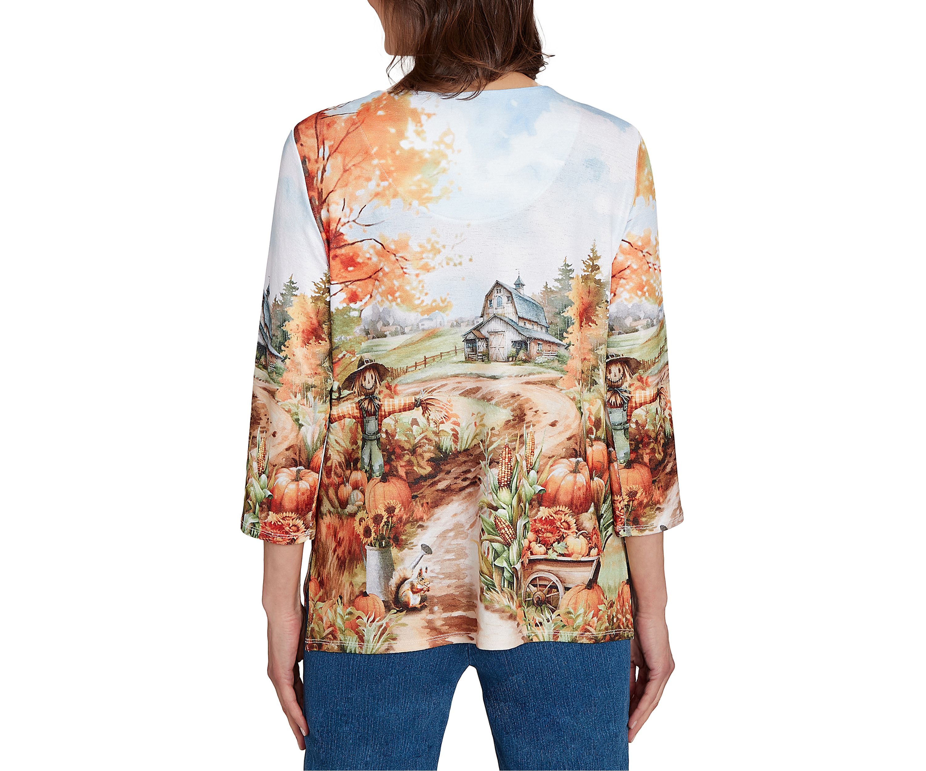 Womens Classics Farm Landscape Top