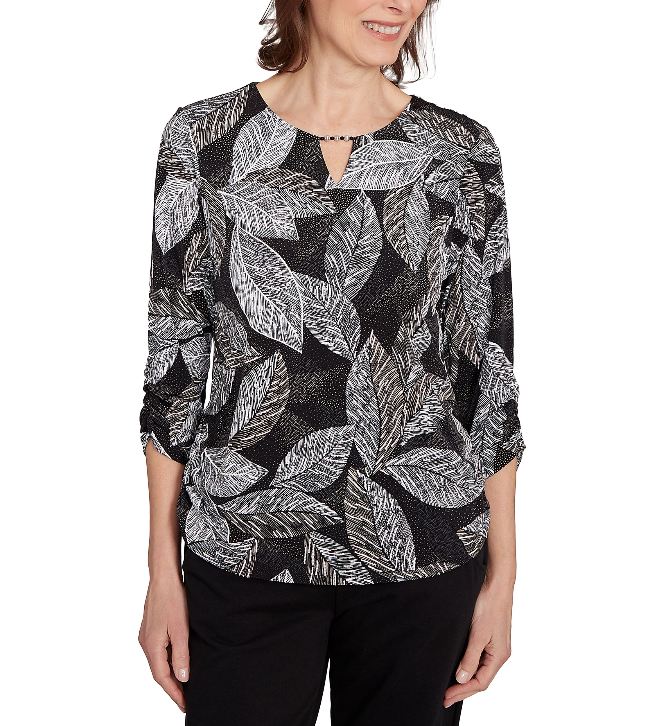 Womens Missy Classic Leaf Top