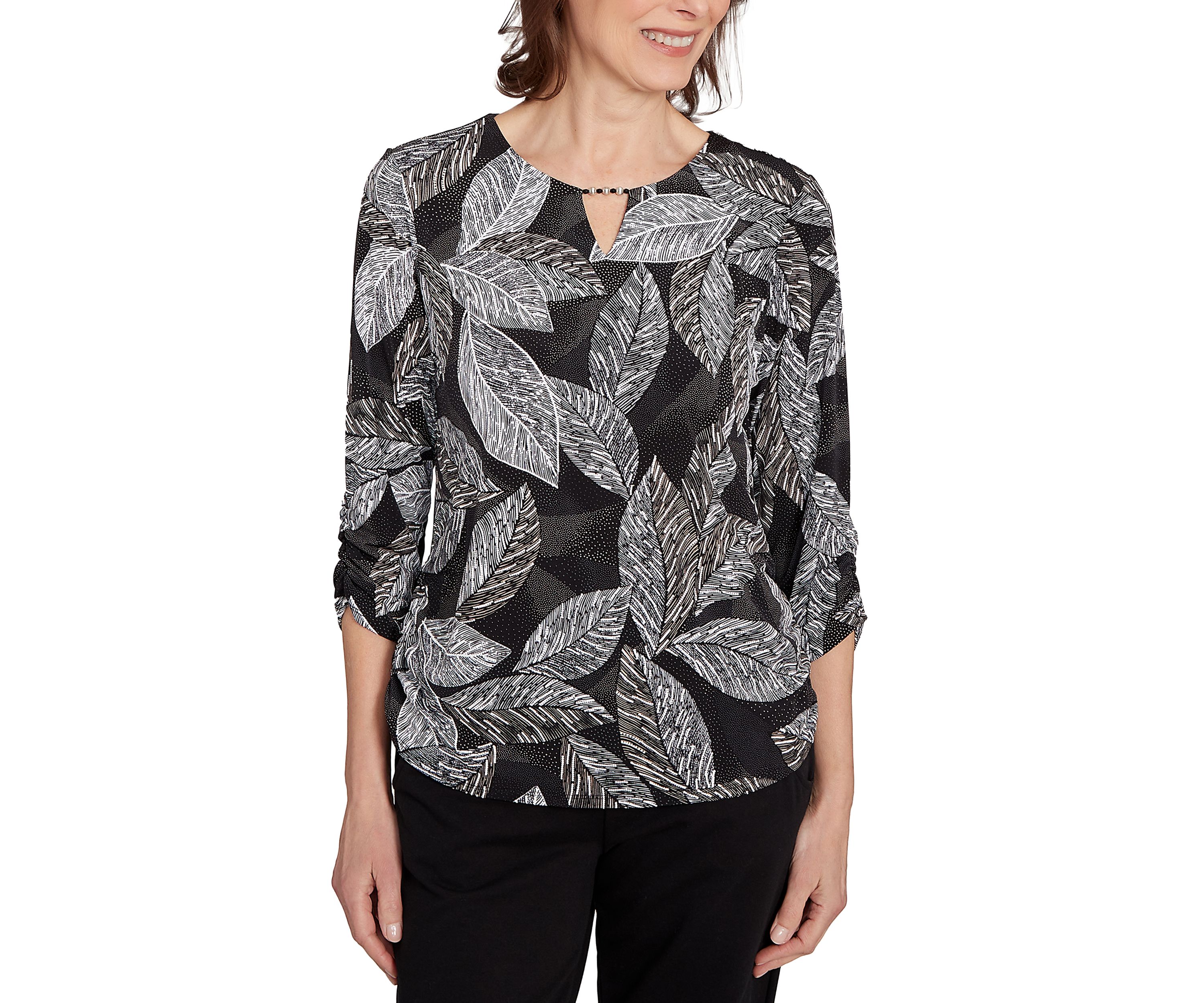 Womens Missy Classic Leaf Top