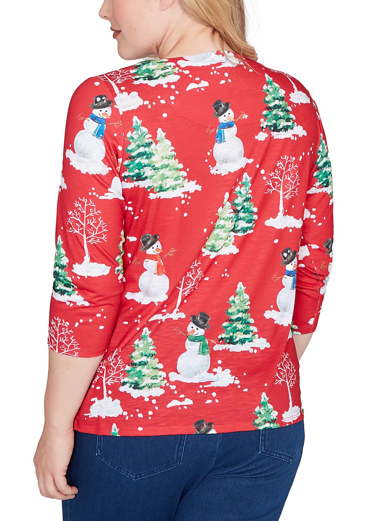 Womens Classics Snowmen Top 