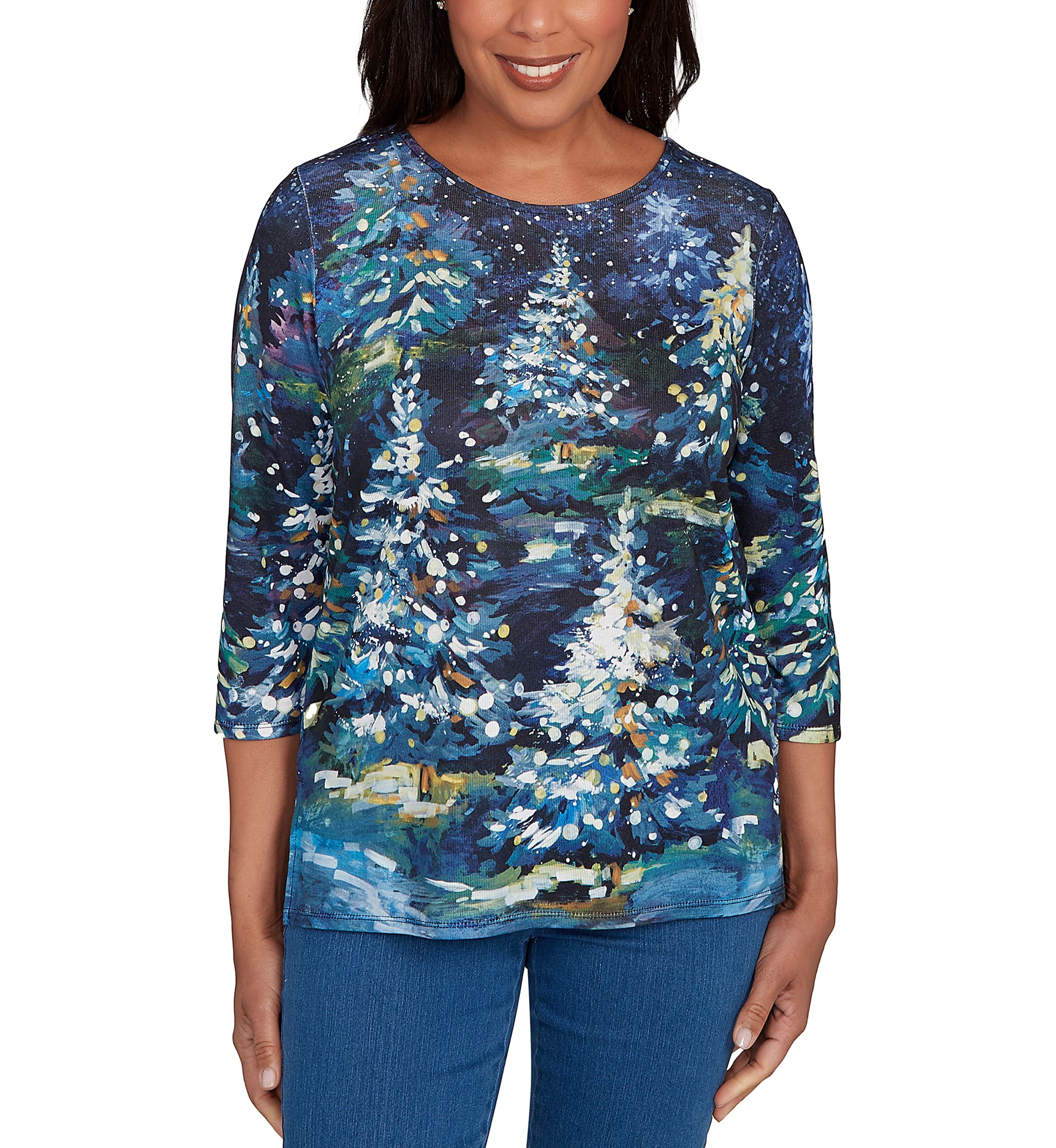 Womens Classics Starry Night Trees