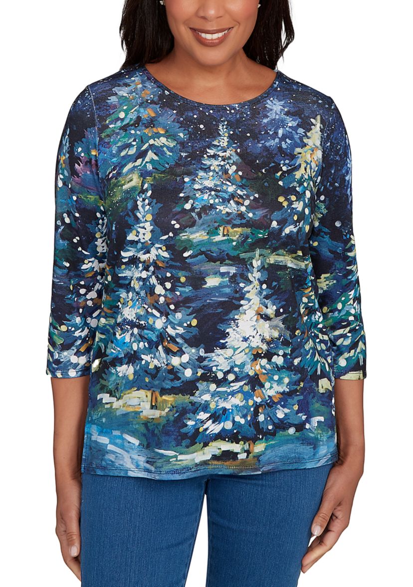 Womens Classics Starry Night Trees