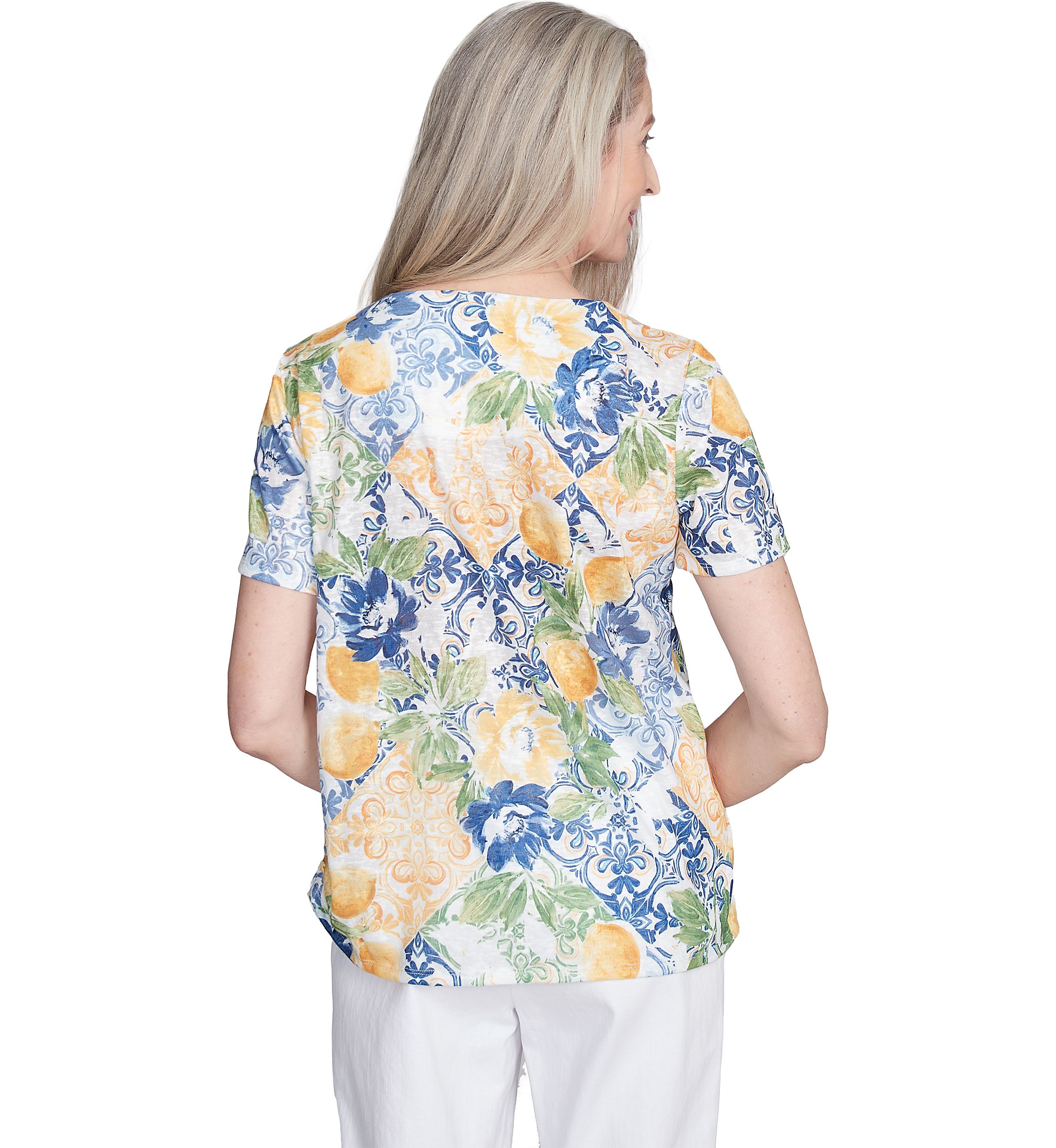 Womens Ki Lemon Tiles Top
