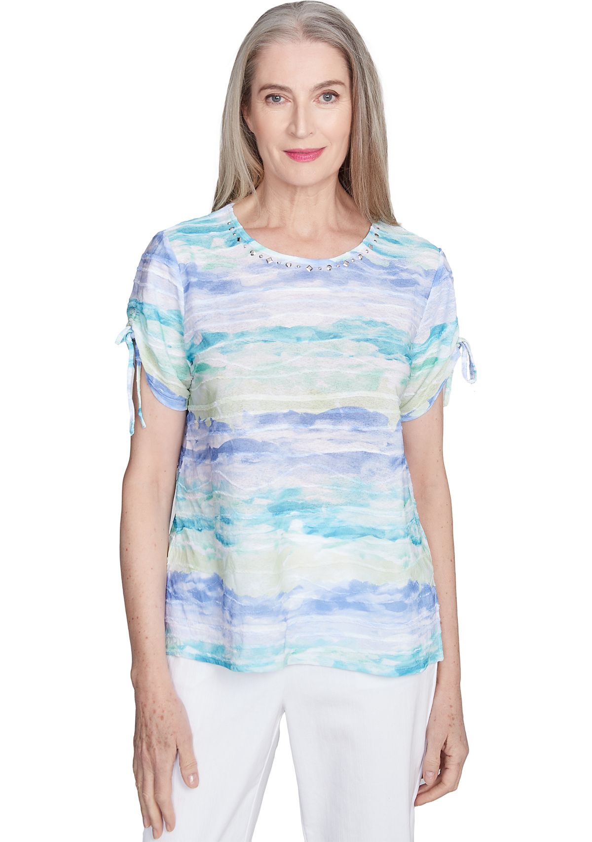 Womens Watercolor Biadere Top