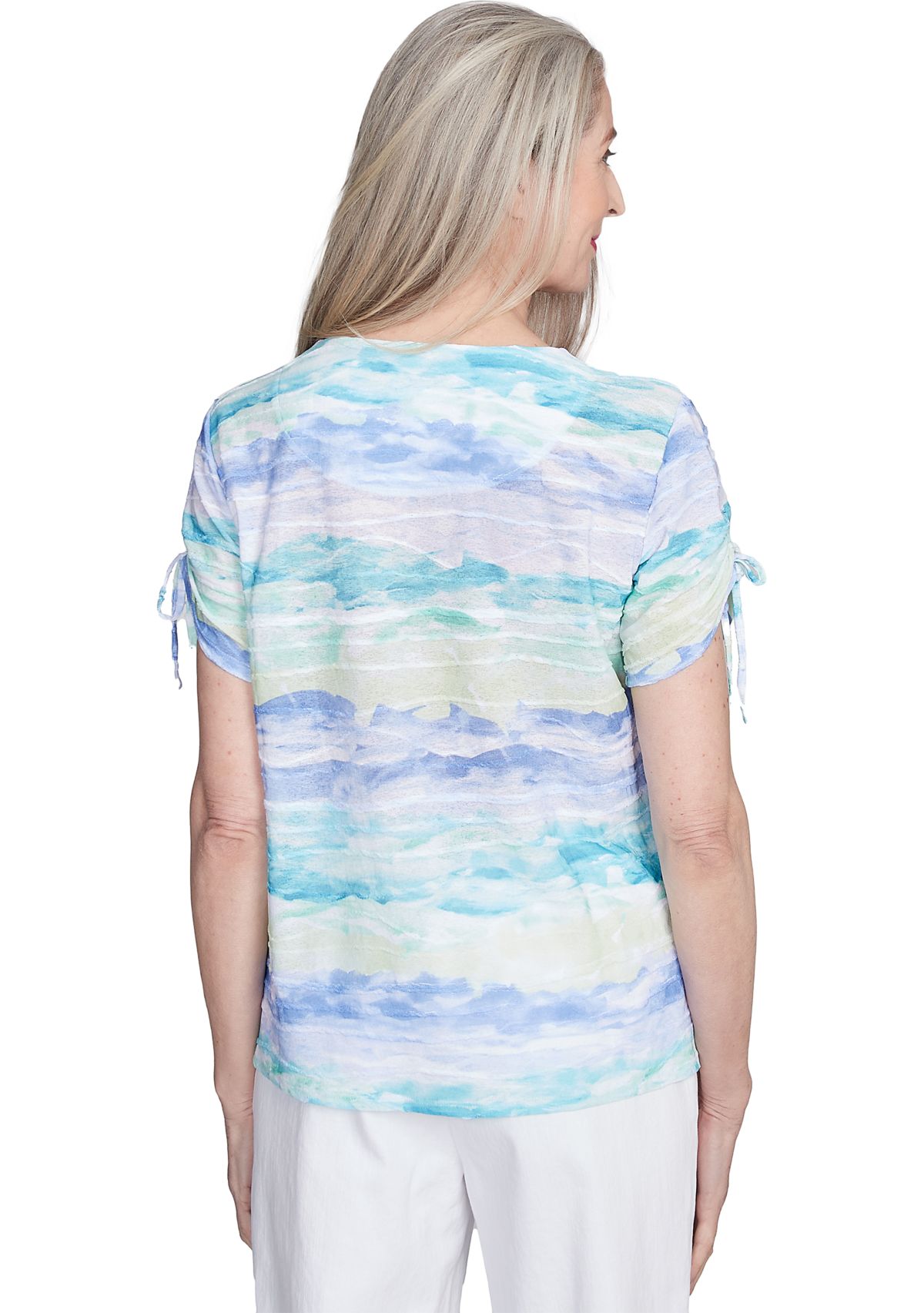 Womens Watercolor Biadere Top