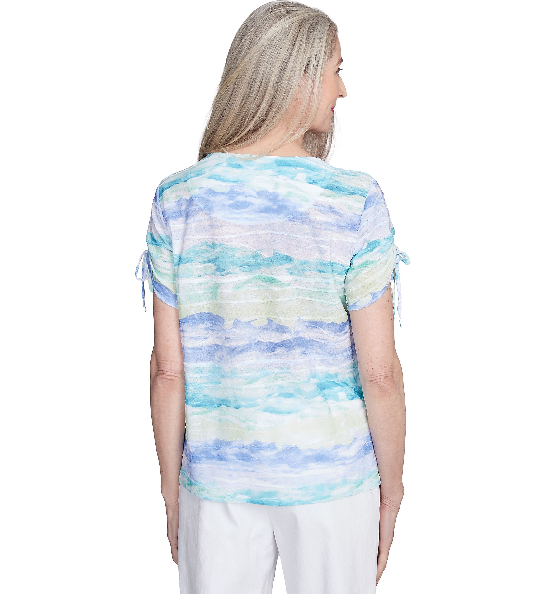 Womens Watercolor Biadere Top