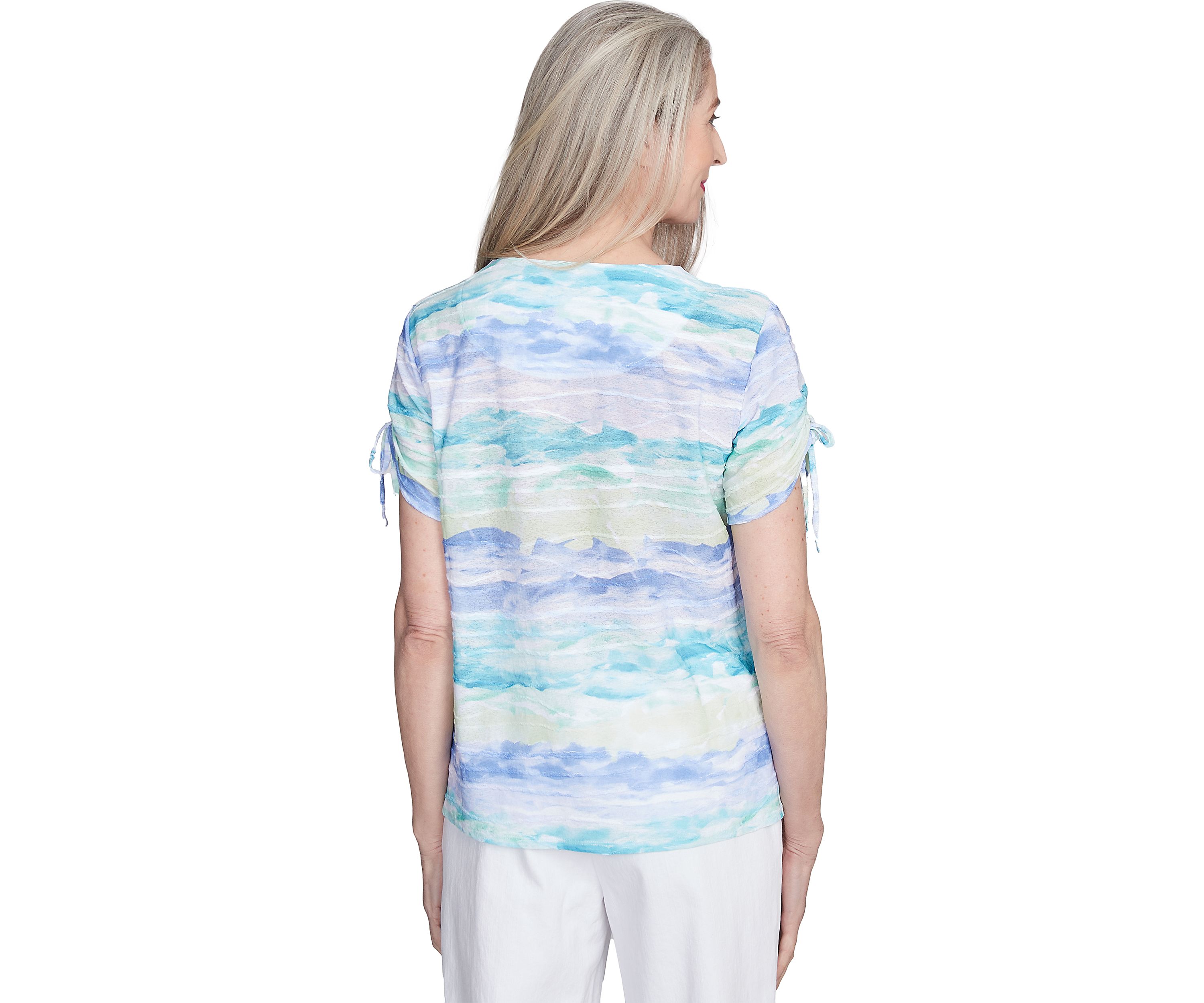 Womens Watercolor Biadere Top