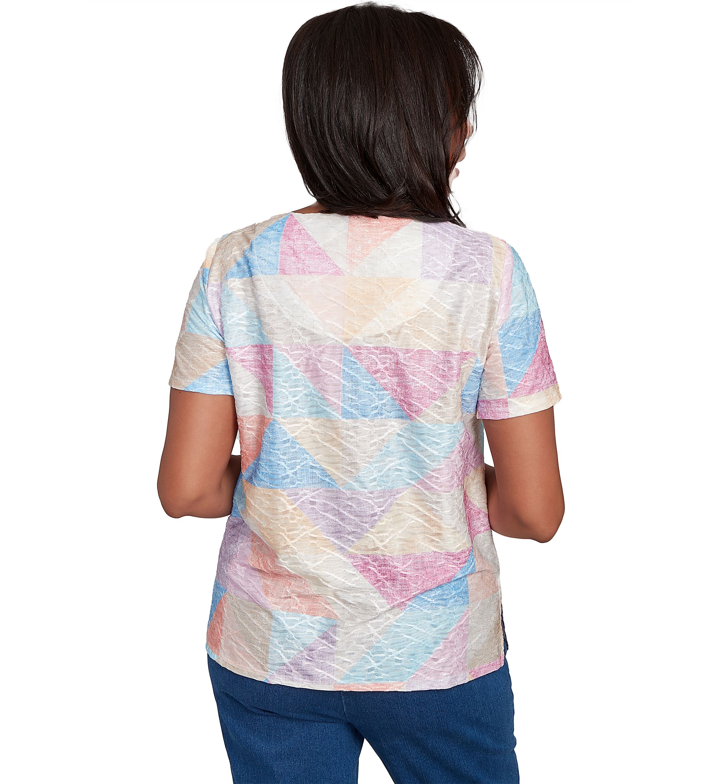 Womens Ki Patchwork Printed Top