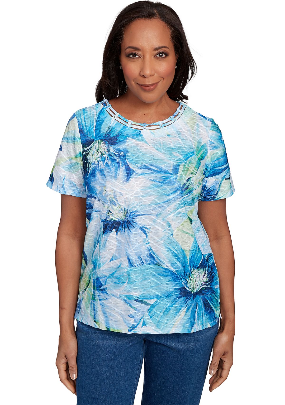 Womens Key Items Ki Drama Floral Top