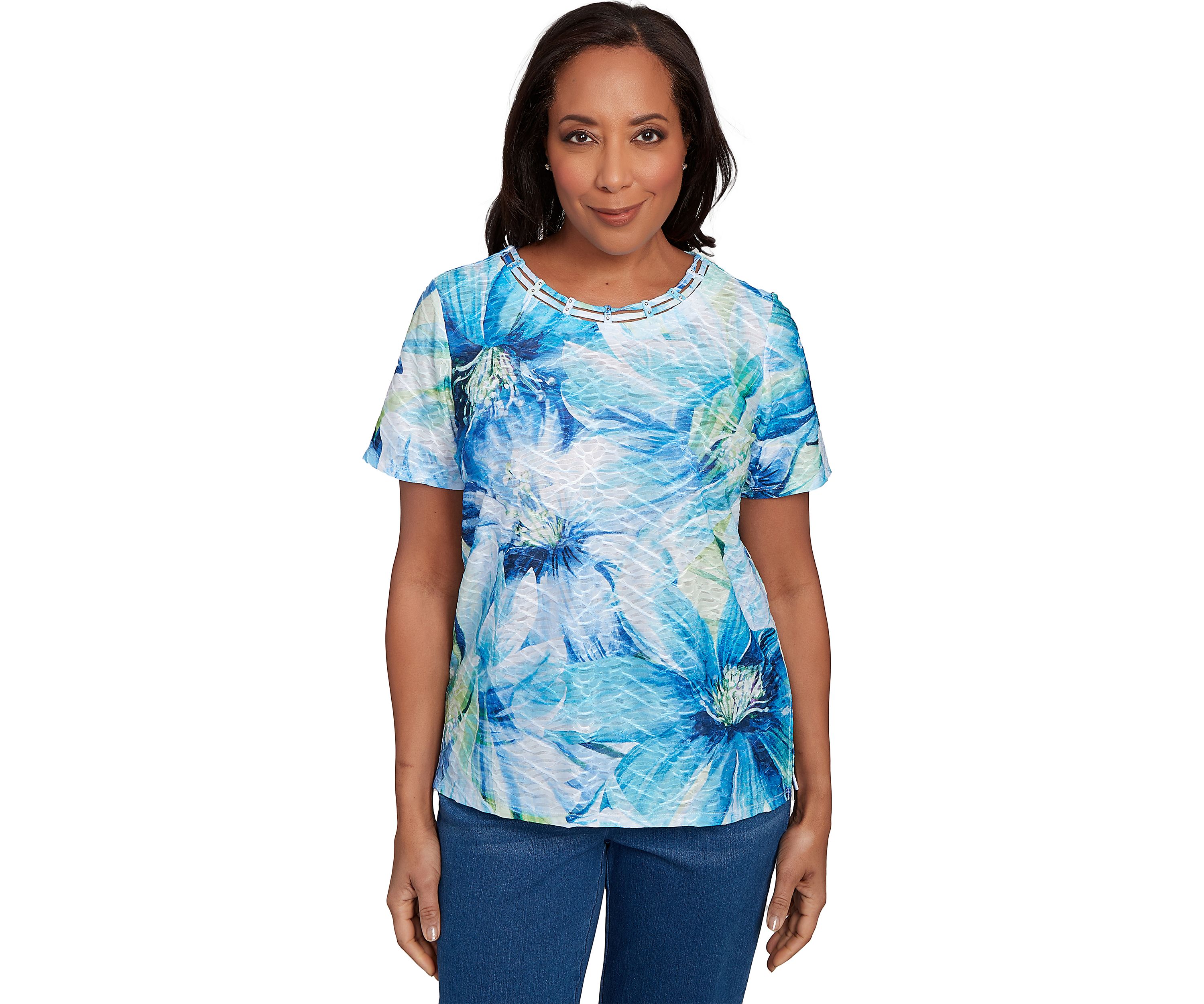 Womens Key Items Ki Drama Floral Top