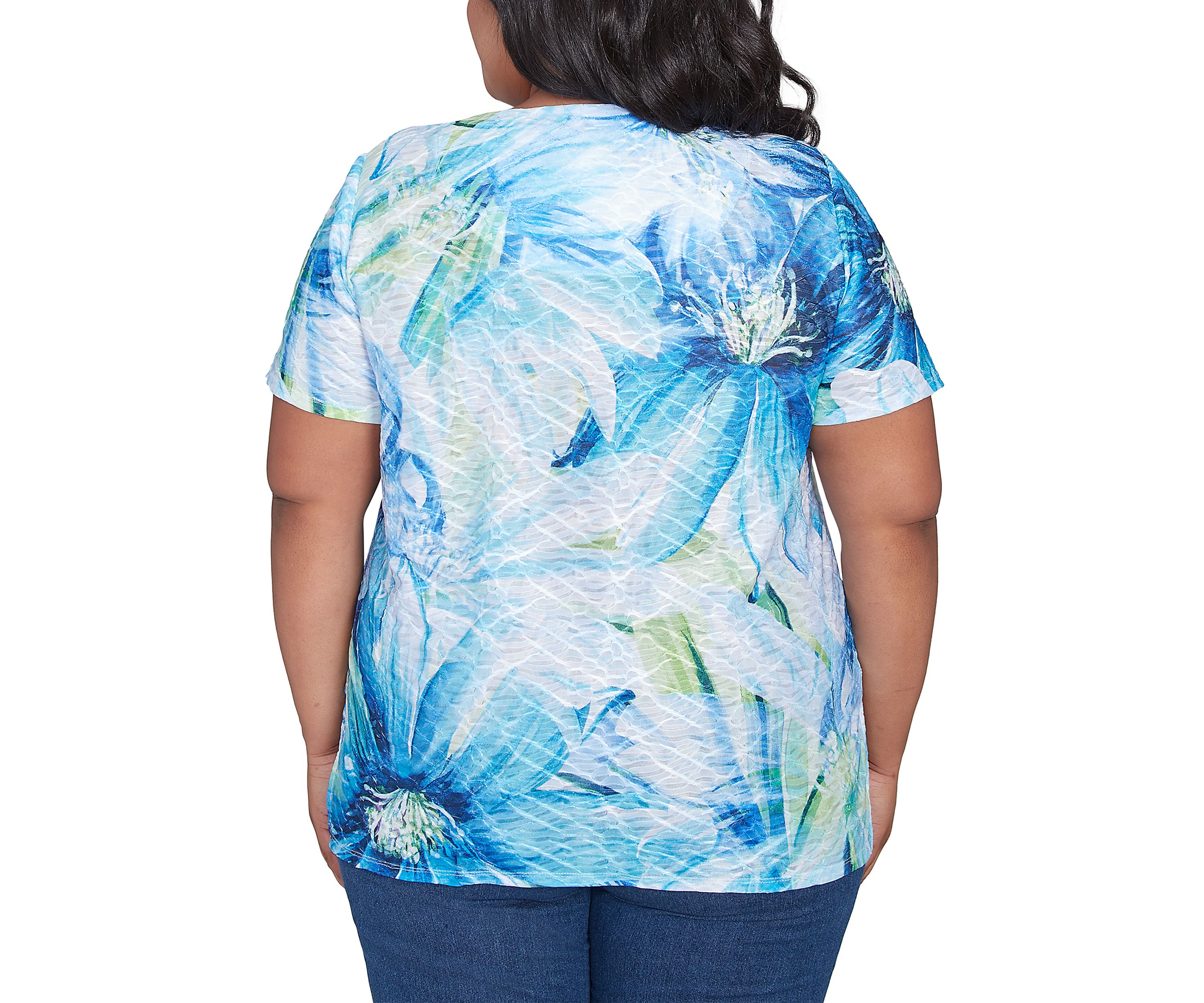 Plus Size Key Items Drama Floral Top 