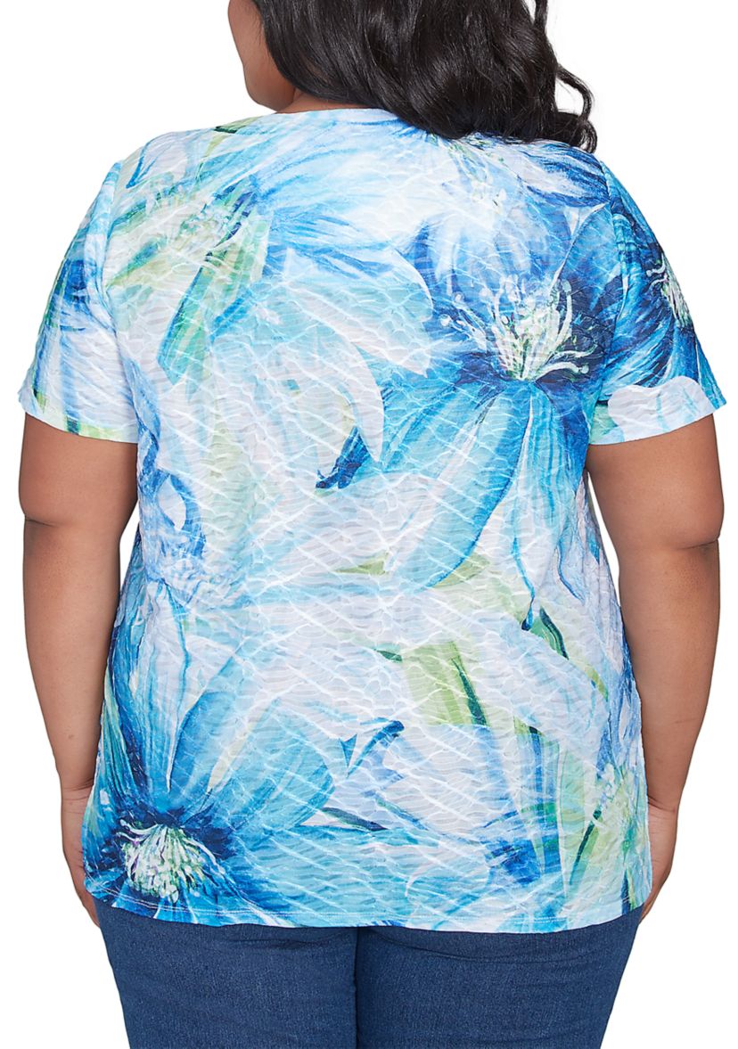 Plus Size Key Items Drama Floral Top 