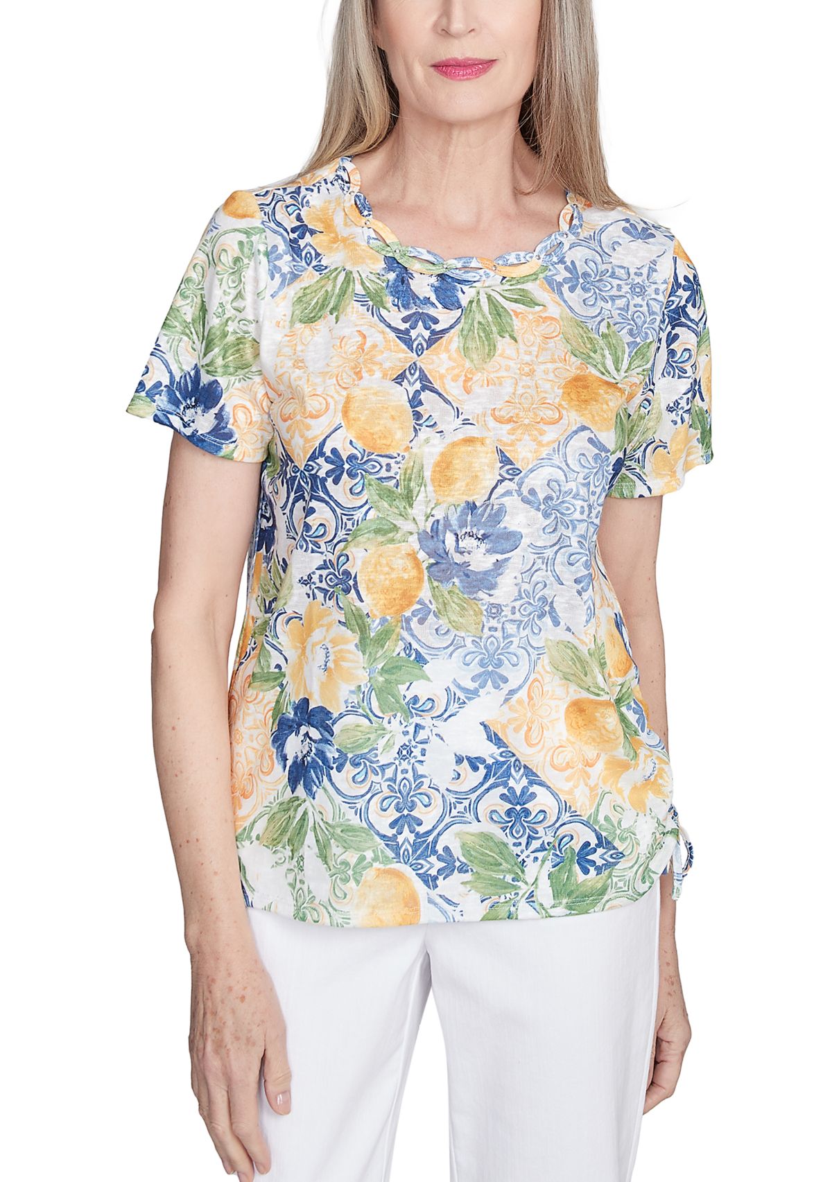 Petite Lemon Tiles Top