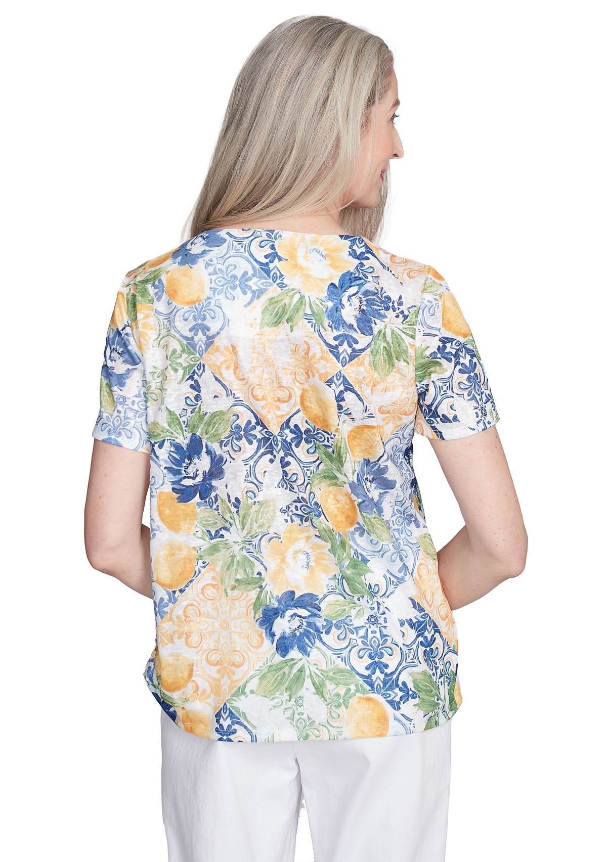 Petite Lemon Tiles Top