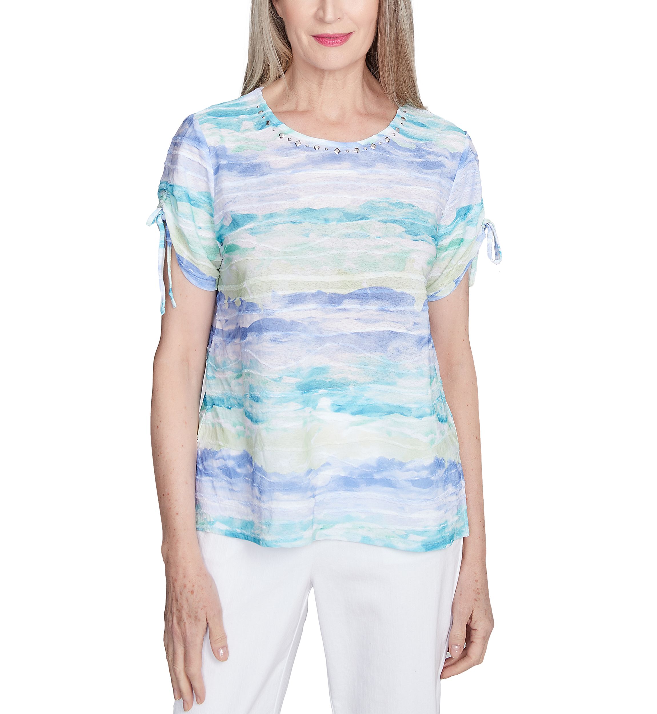 Petite Watercolor Biadere Top