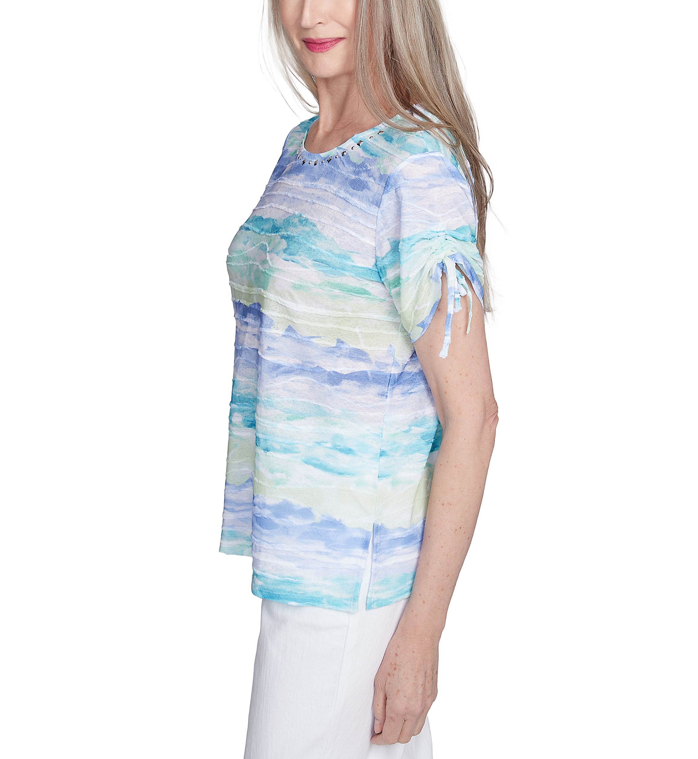 Petite Watercolor Biadere Top